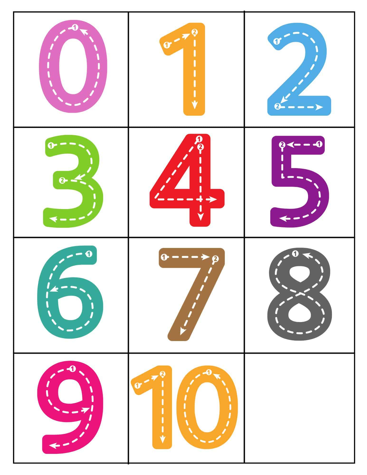 0-10 Printable Numbers (Free Templates In All Sizes) inside Large Printable Numbers 1-10