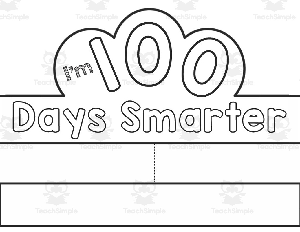 100 Days Smarter Crown intended for 100 Days of School Crown Printable Free