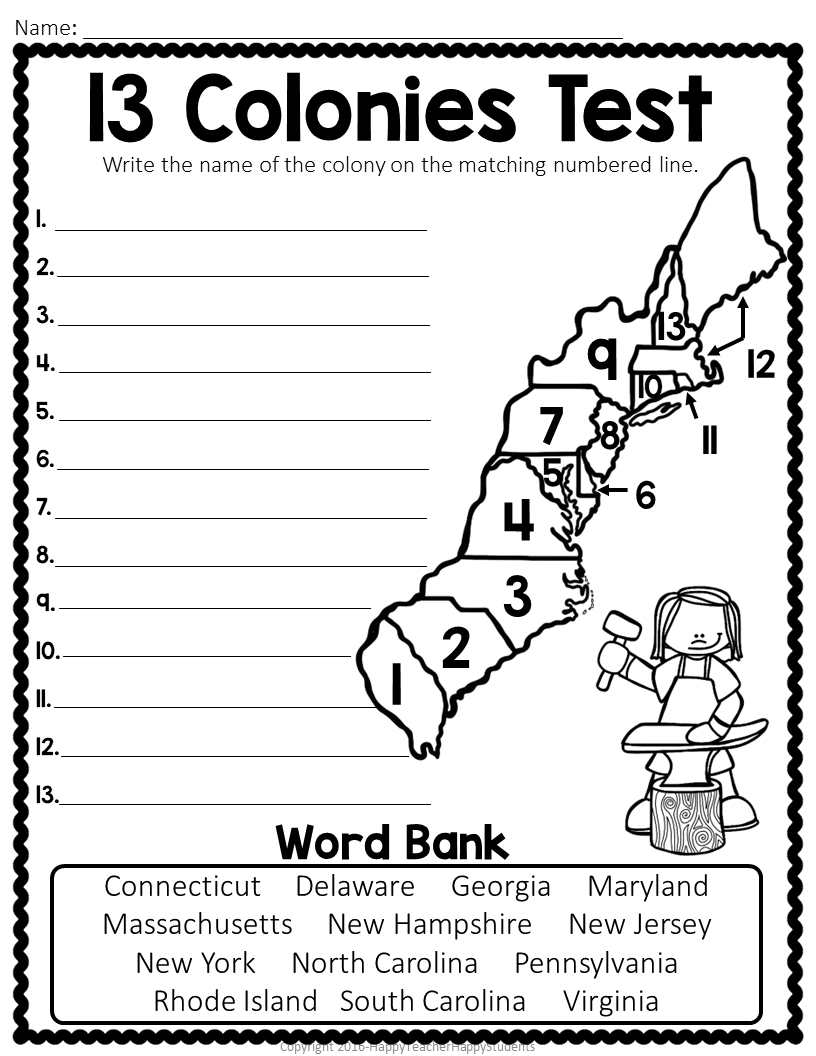 13 Colonies Map Quiz, 13 Colonies Map Worksheet, Blank 13 Colonies intended for 13 Colonies Map Printable Blank