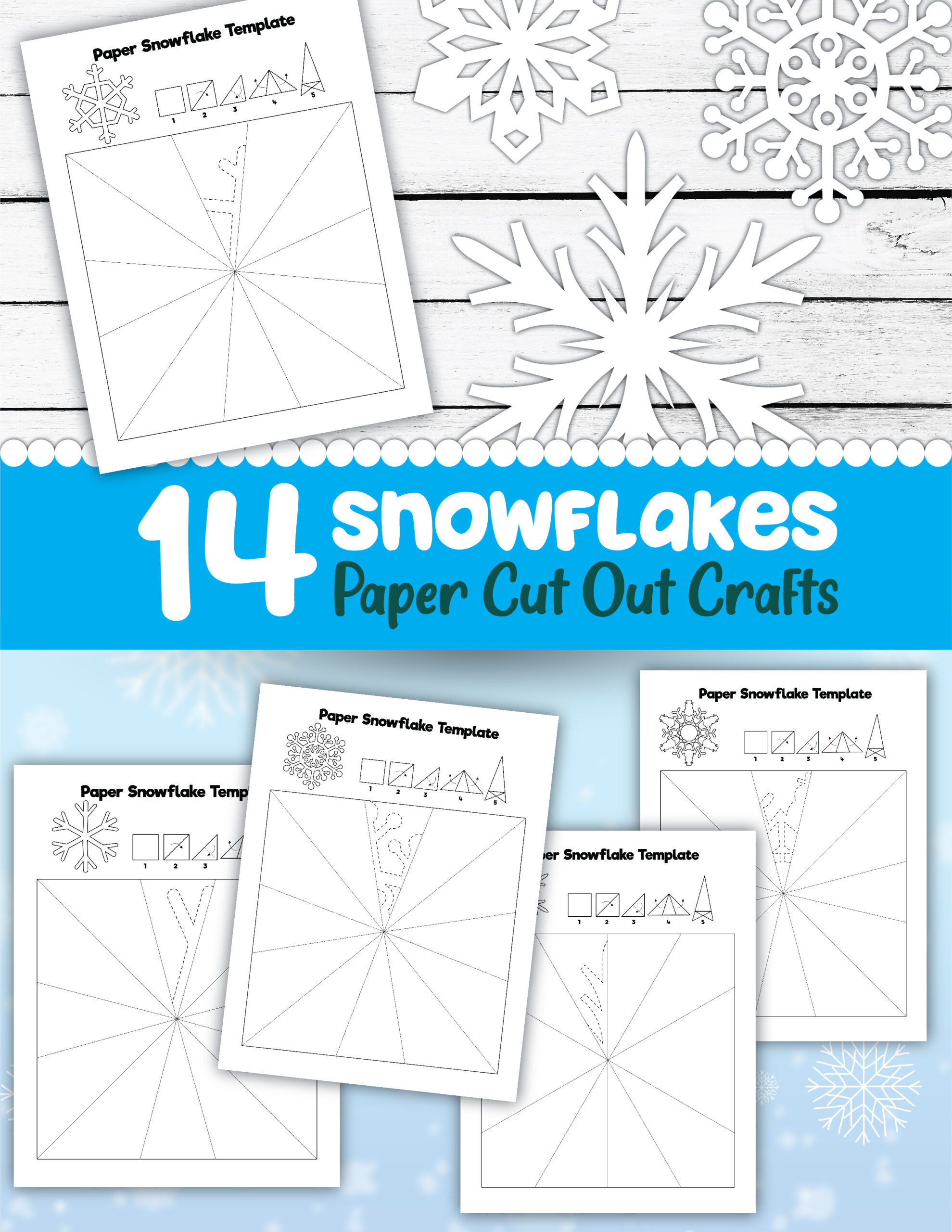 14 Amazing Snowflake Templates - Little Bins For Little Hands for Free Printable 3d Snowflake Template
