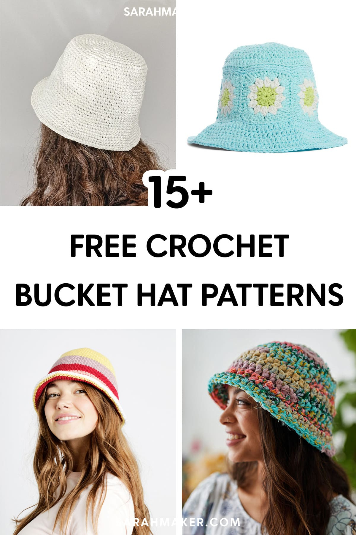15 Free Crochet Bucket Hat Patterns - Sarah Maker regarding Free Printable Crochet Bucket Hat Pattern