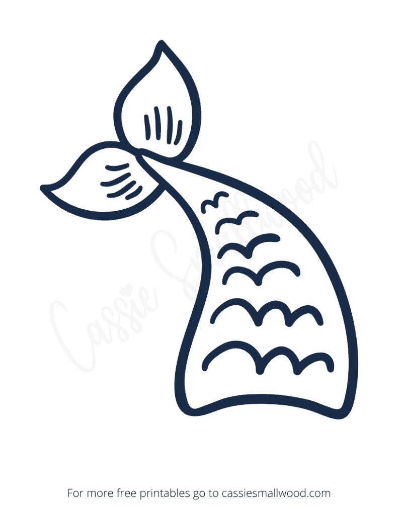 17 Cute Mermaid Templates - Cassie Smallwood intended for Free Printable Mermaid Tail Template