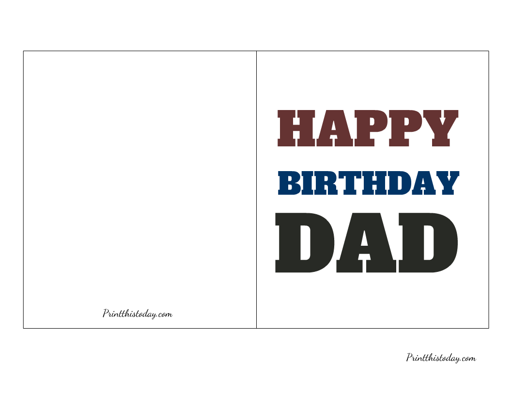 18 Cute And Elegant Free Printable Birthday Cards For Dad with regard to Happy Birthday Dad Cards Printable
