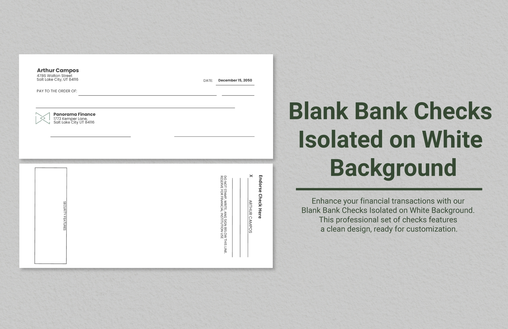 28+ Blank Check Template - Doc, Psd, Pdf &amp;amp; Vector Formats regarding Printable Back Of Check Template