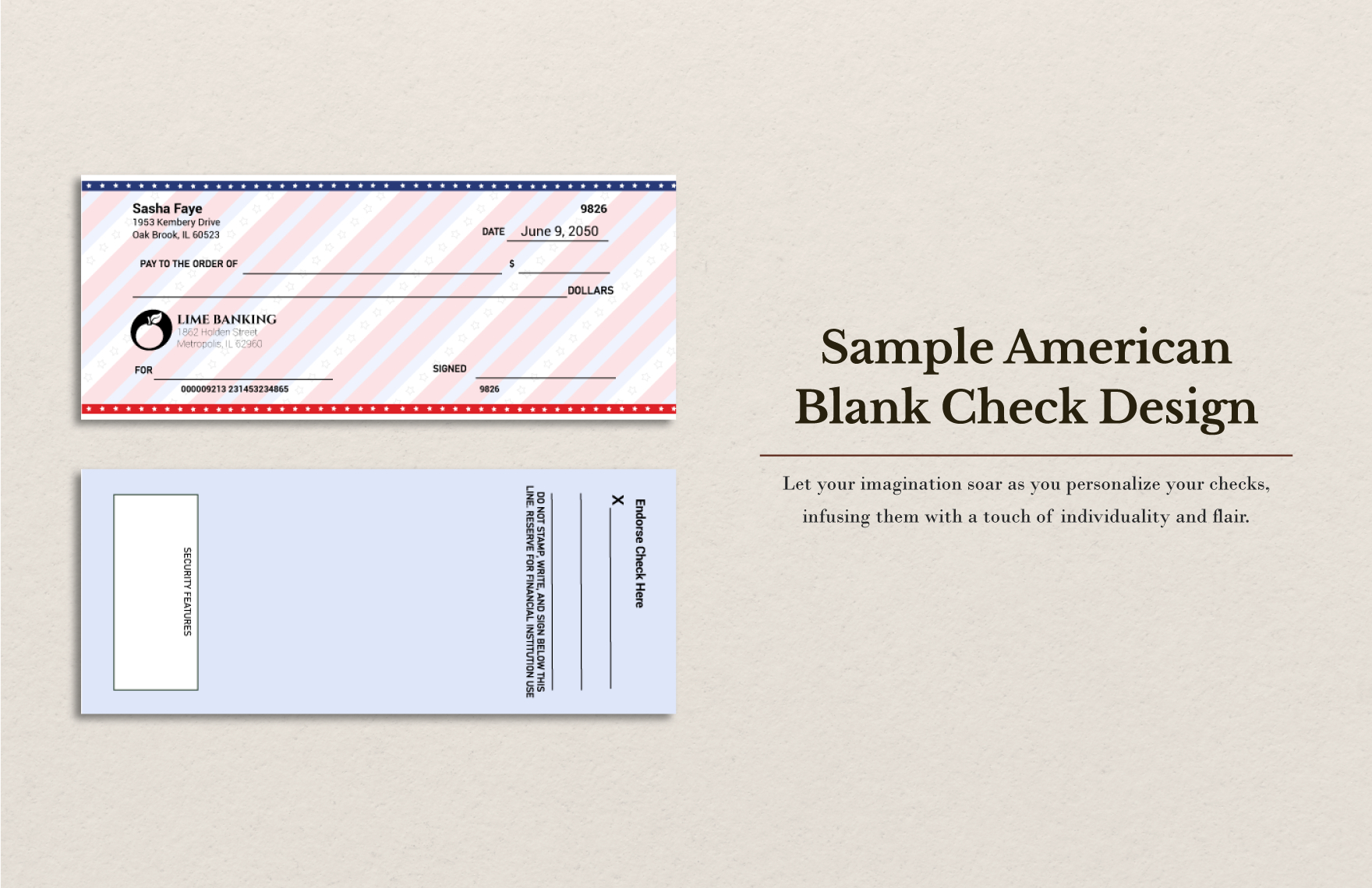 28+ Blank Check Template - Doc, Psd, Pdf &amp;amp; Vector Formats within Printable Back of Check Template