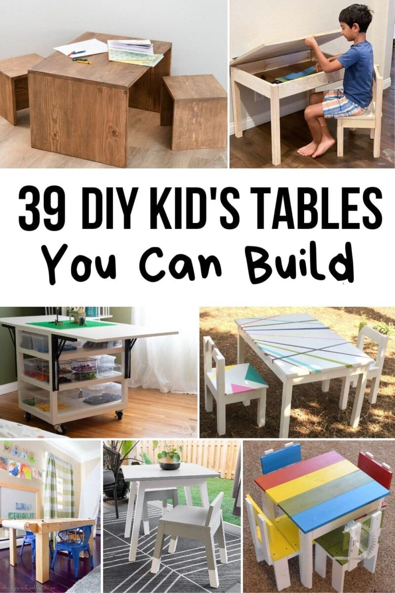 39 Easy Diy Kids Table And Chair Ideas You Can Build! intended for Free Plans For Childs Table and Chairs Printable