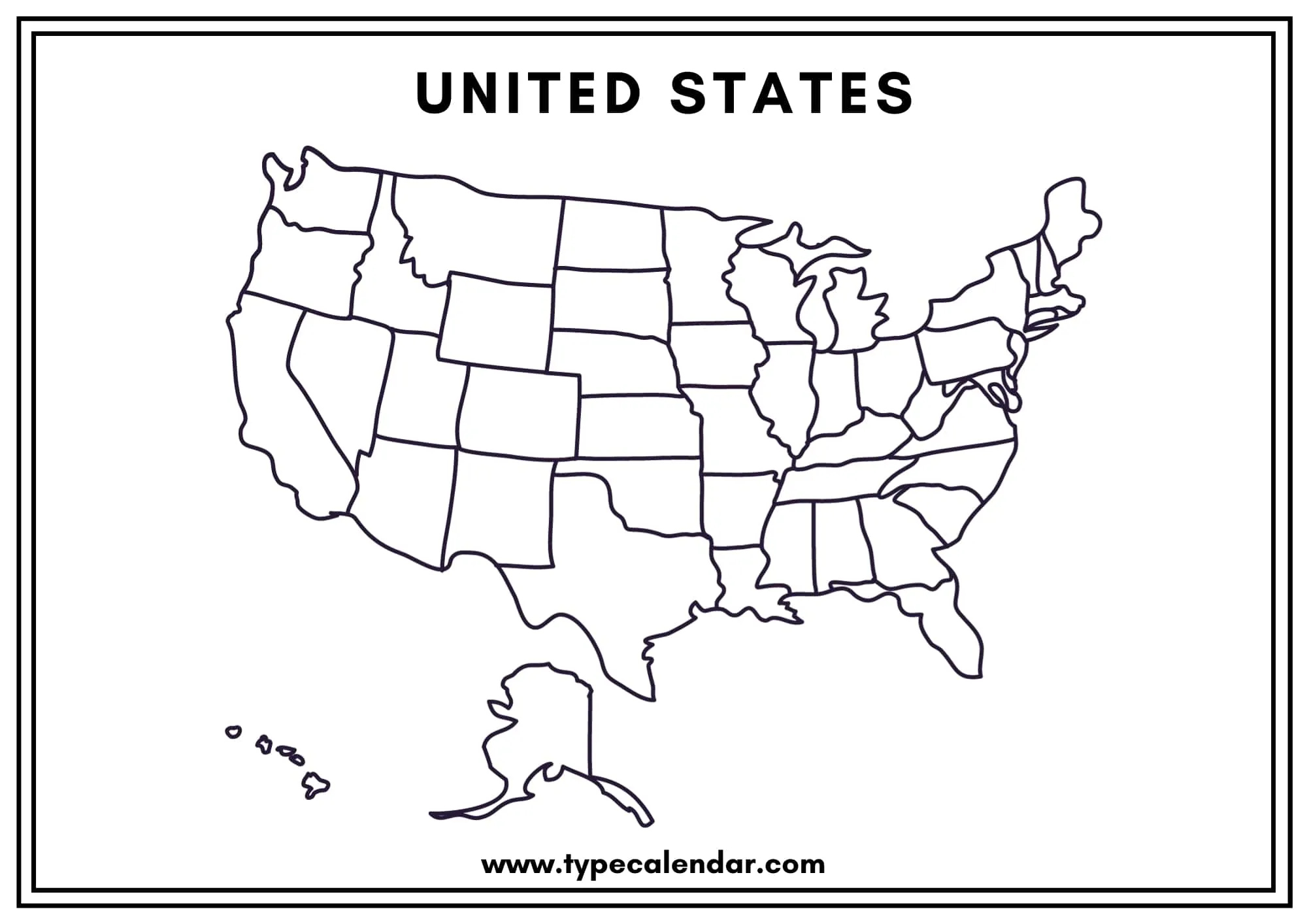 40+ Free Printable Blank Us Map Templates [Editable Pdf] intended for Printable Blank Us Map with States