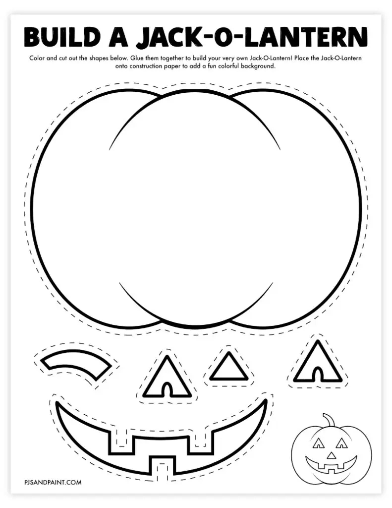45 Free Printable Halloween Games And Activities - Pjs And Paint pertaining to Free Printable Halloween Paper Crafts Templates