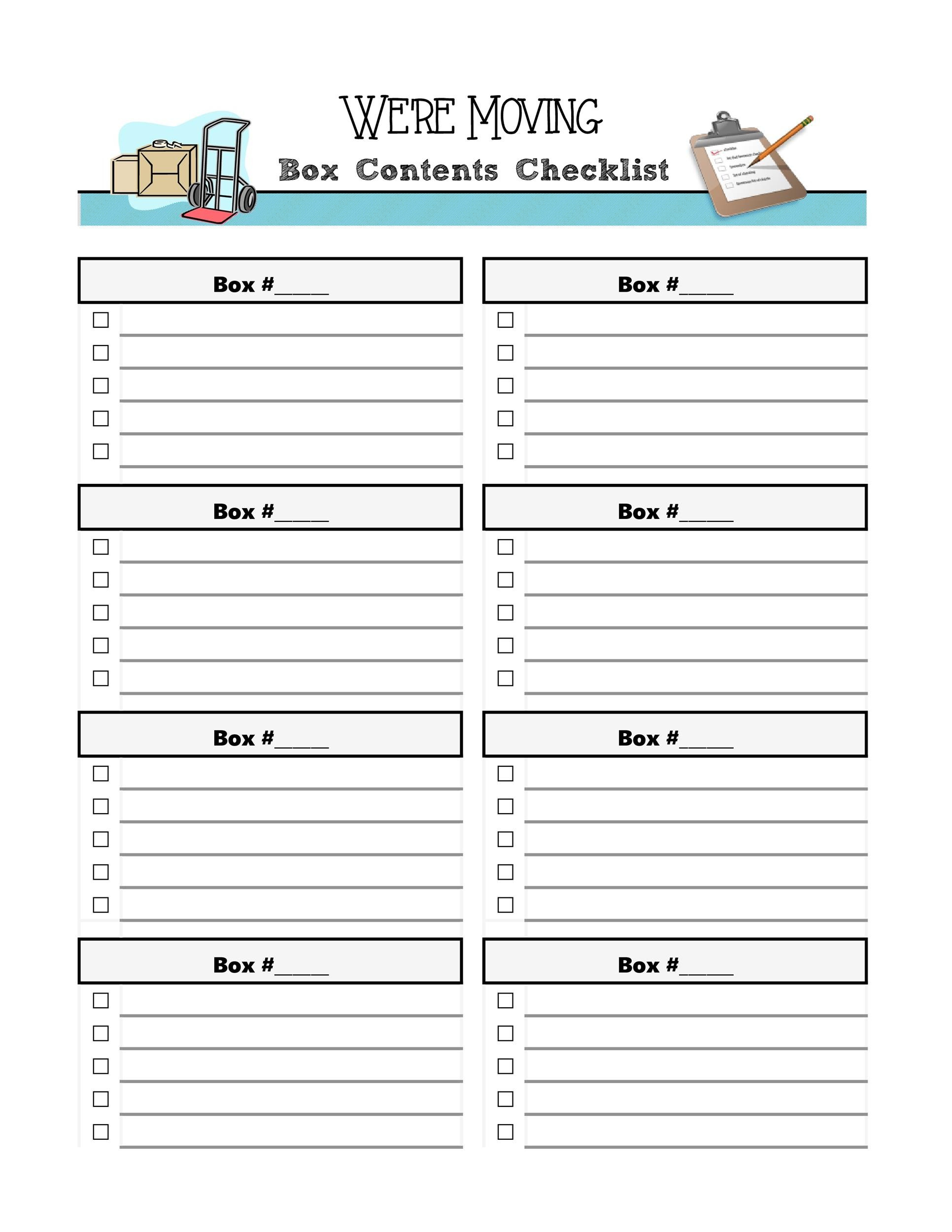 45 Great Moving Checklists [Checklist For Moving In / Out] ᐅ regarding Best Free Printable Moving Checklist