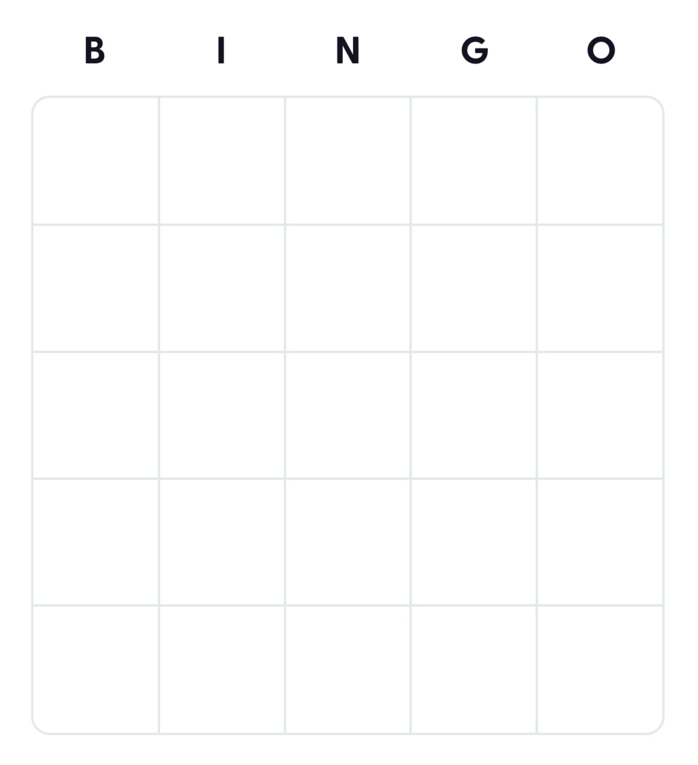 50+ Free Printable Blank Bingo Card Templates - Bingo Card Creator throughout Free Blank Bingo Cards Printable