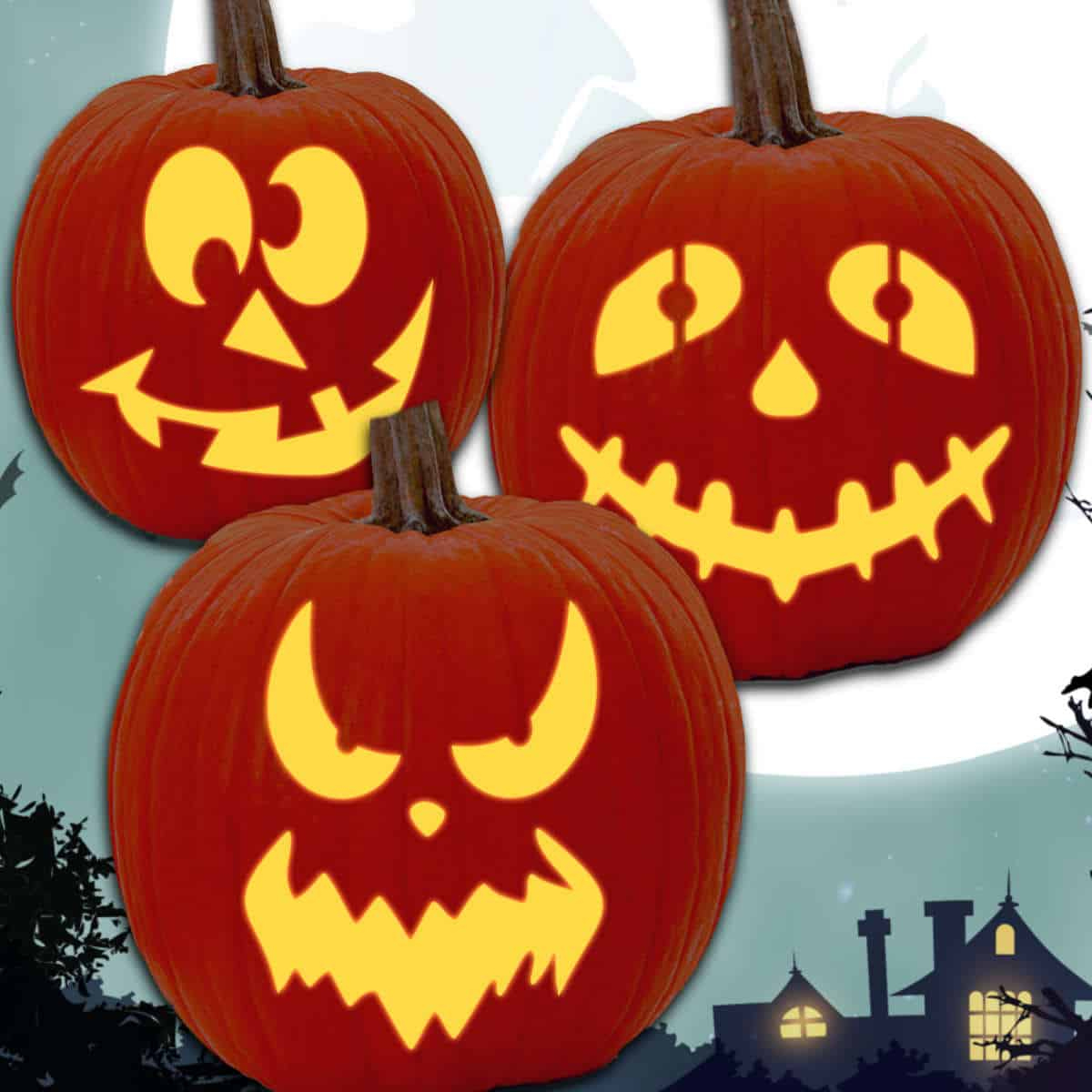 50 Printable Pumpkin Face Stencils –For Free - Artsy Pretty Colors with regard to Printable Jack O Lantern Face