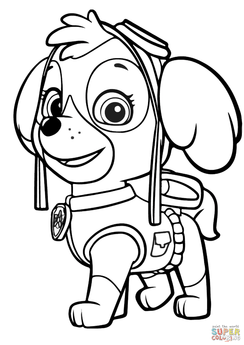 60 Cute Paw Patrol Skye Coloring Pages (Free!) - Artsy Pretty Colors in Skye Printable Paw Patrol Characters