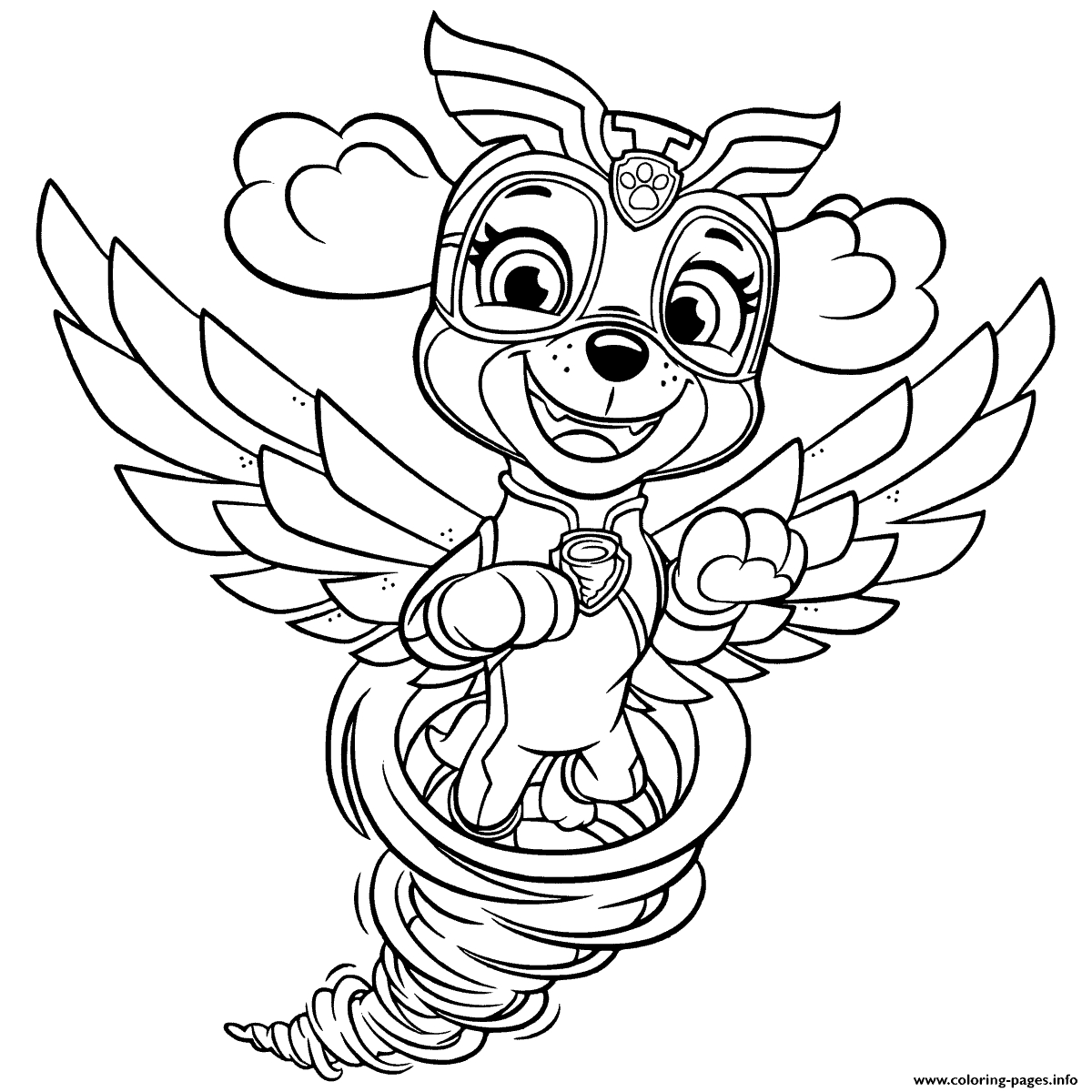 60 Cute Paw Patrol Skye Coloring Pages (Free!) - Artsy Pretty Colors throughout Skye Printable Paw Patrol Characters