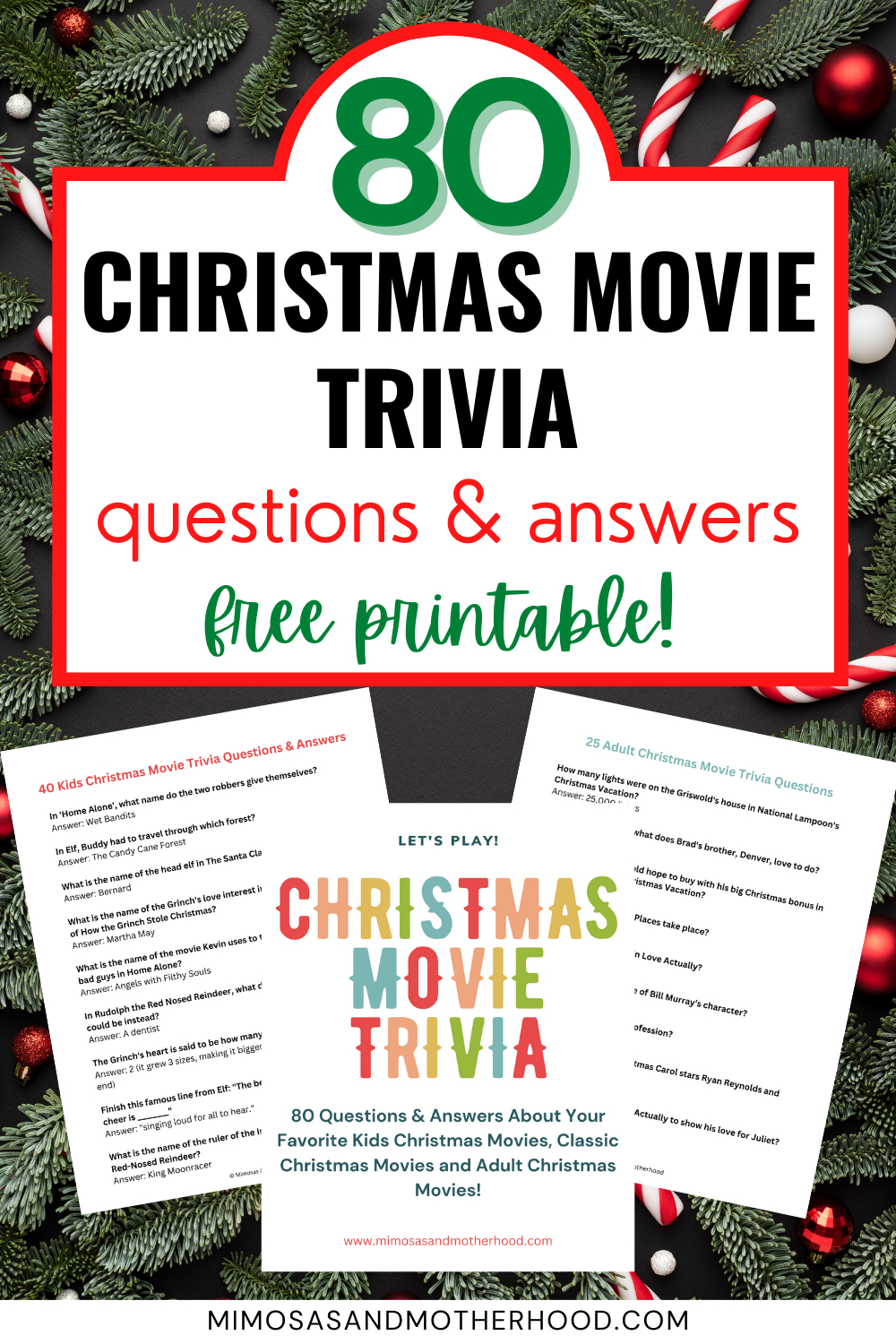 80 Christmas Movie Trivia Questions And Answers {Free Printable with regard to Christmas Movie Trivia Questions Answers Printable