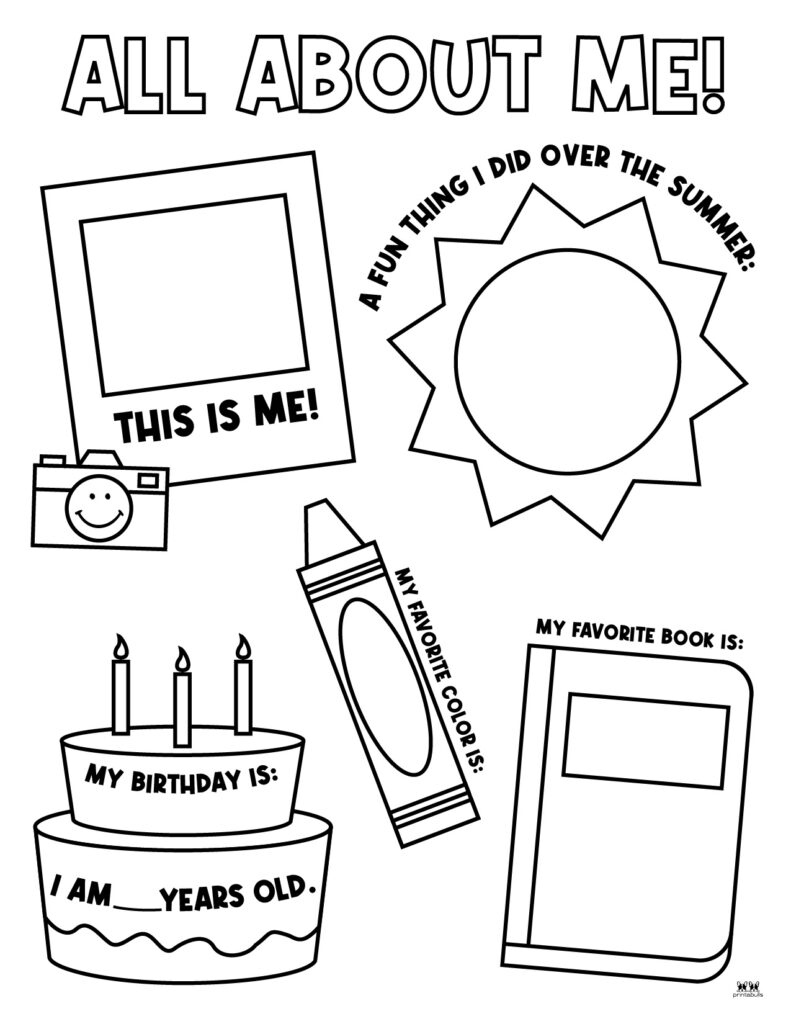 All About Me Printable Worksheets - 50 Free Printables | Printabulls within All About Me Preschool Printable