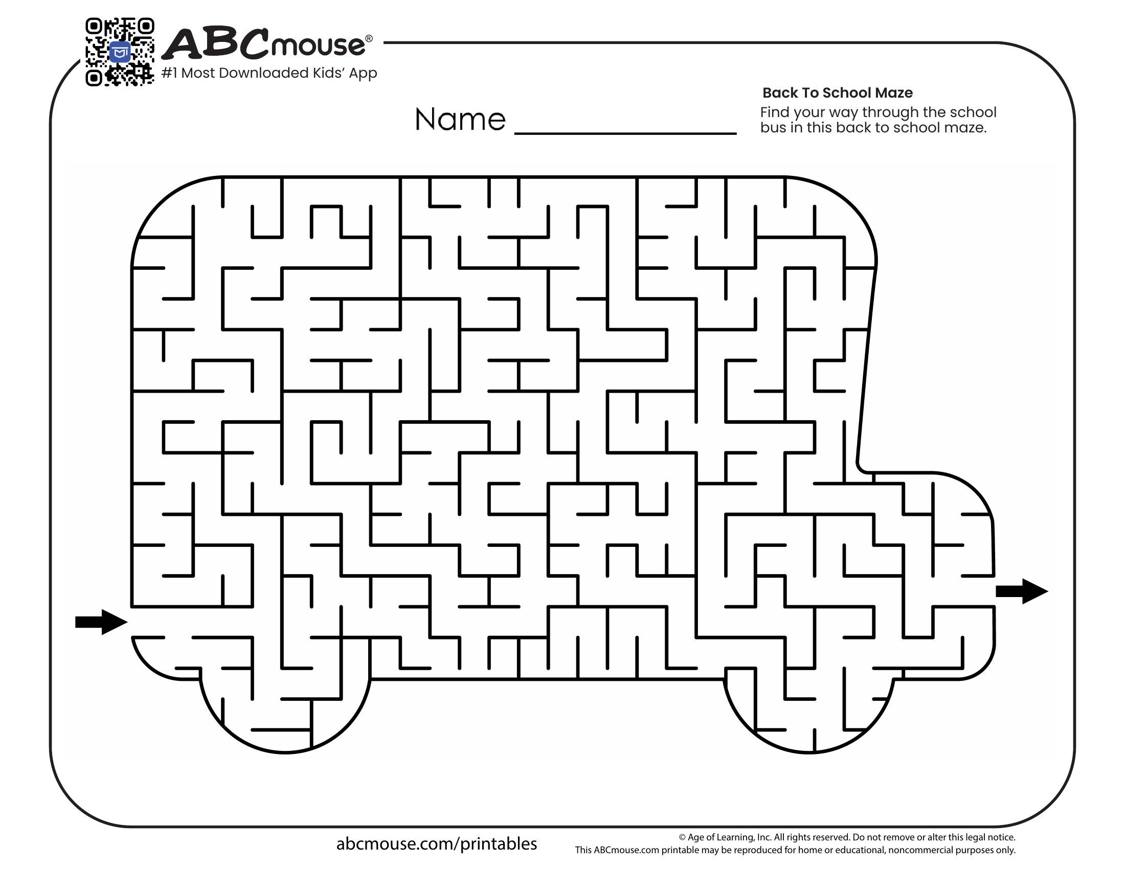 Back To School Worksheets For Kids | Abcmouse intended for Free Printable Activity Sheets For Kids
