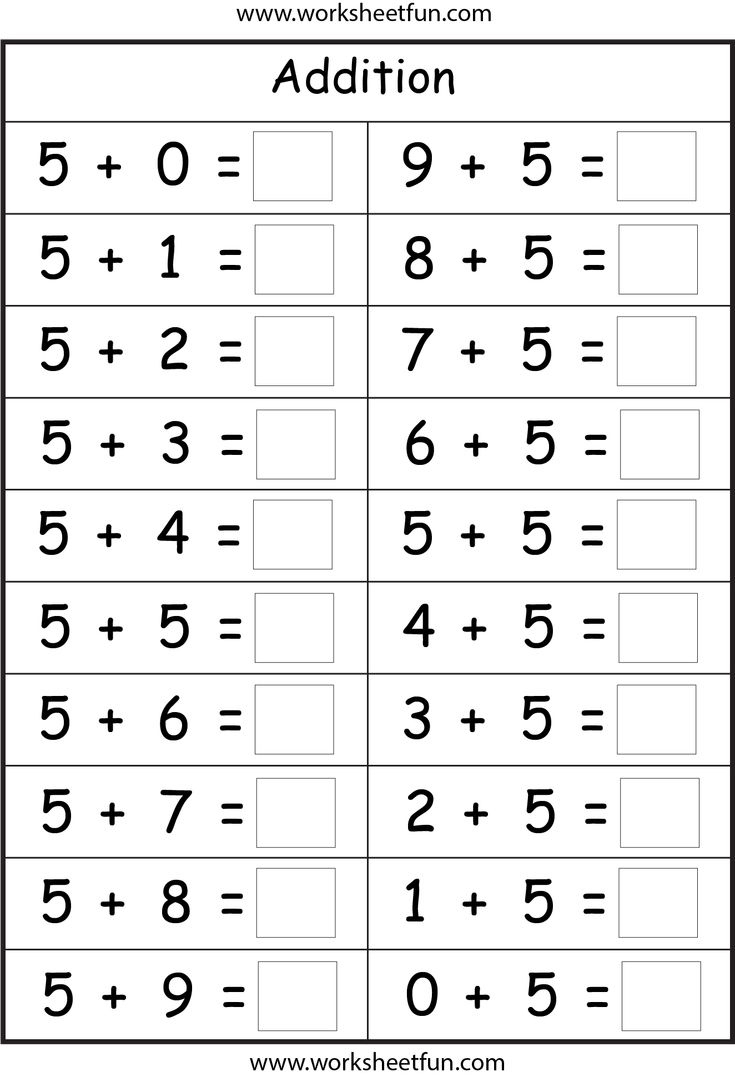 Basic Addition Facts – 8 Worksheets / Free Printable Worksheets intended for Basic Addition Worksheets Free Printable