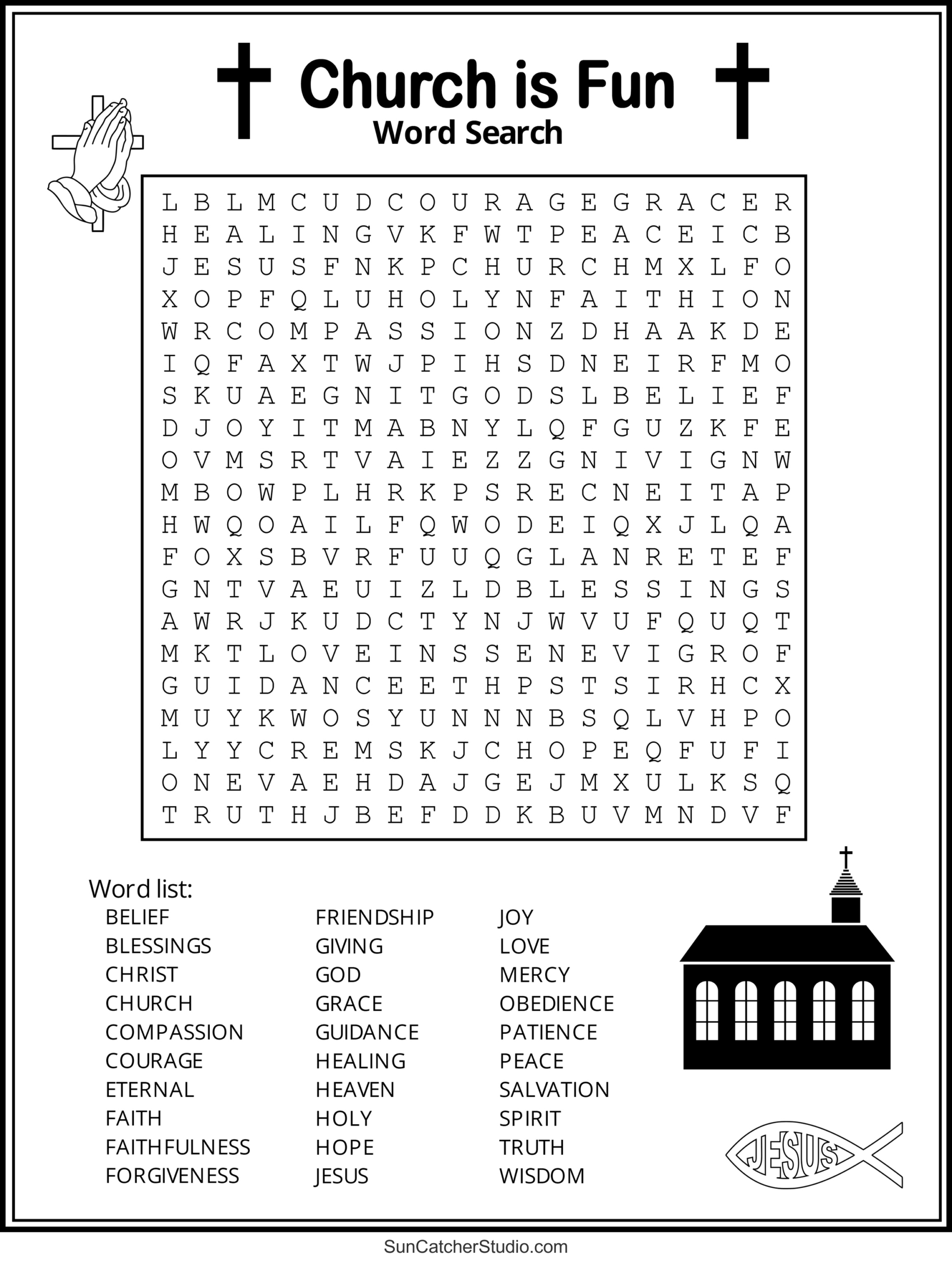 Bible Word Search (Free Printable Christian Puzzles) – Free with regard to Bible Word Searches Free Printable