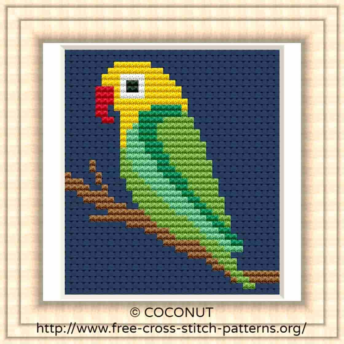Bird (19) , Free And Easy Printable Cross Stitch Pattern with Free Printable Cross Stitch Pattern