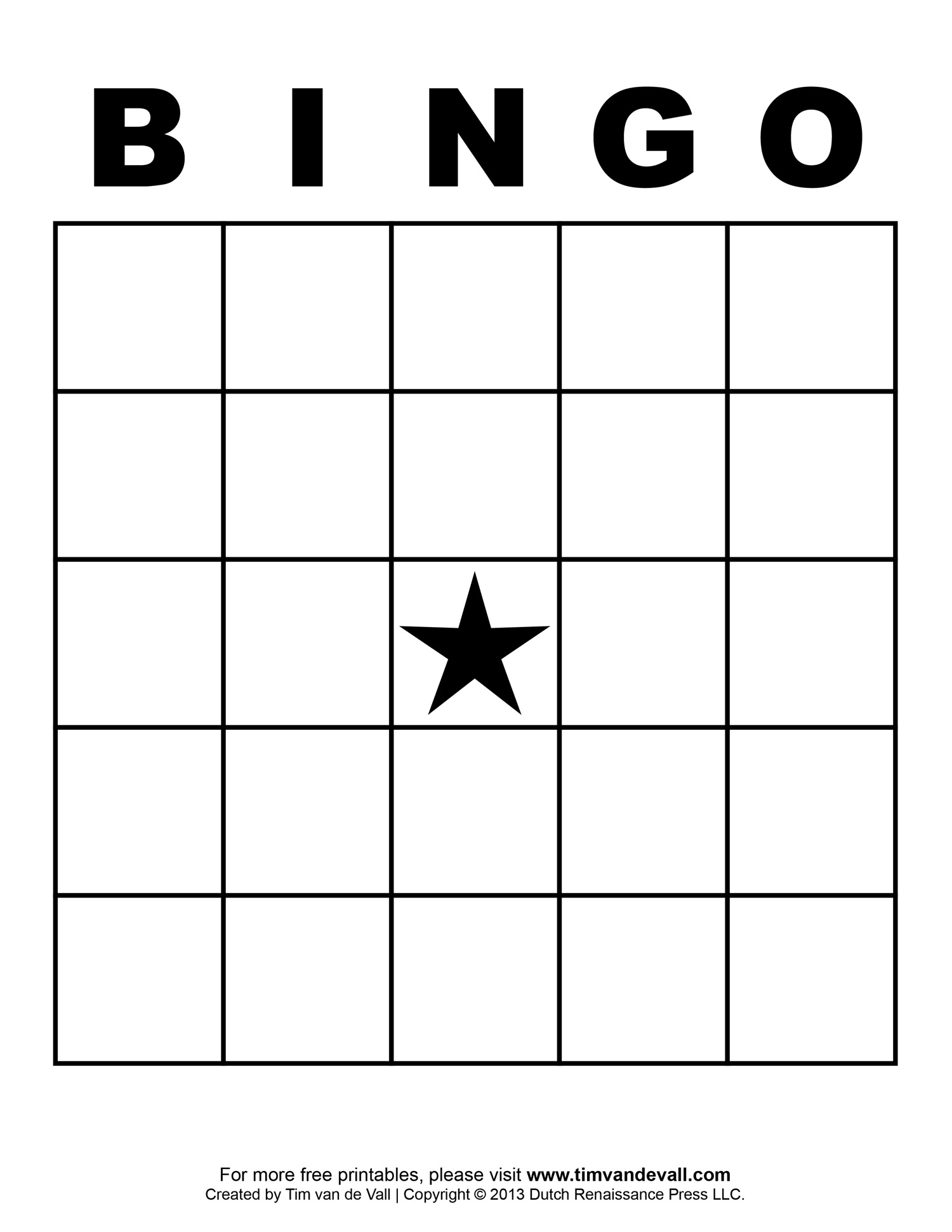 Blank Bingo Template - Tim&#039;S Printables with Blank Bingo Cards Printable