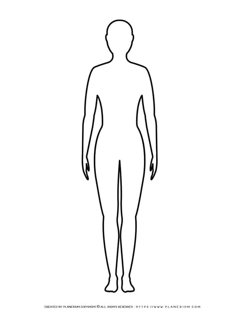 Blank Human Body Outline regarding Outline Of The Human Body Printable