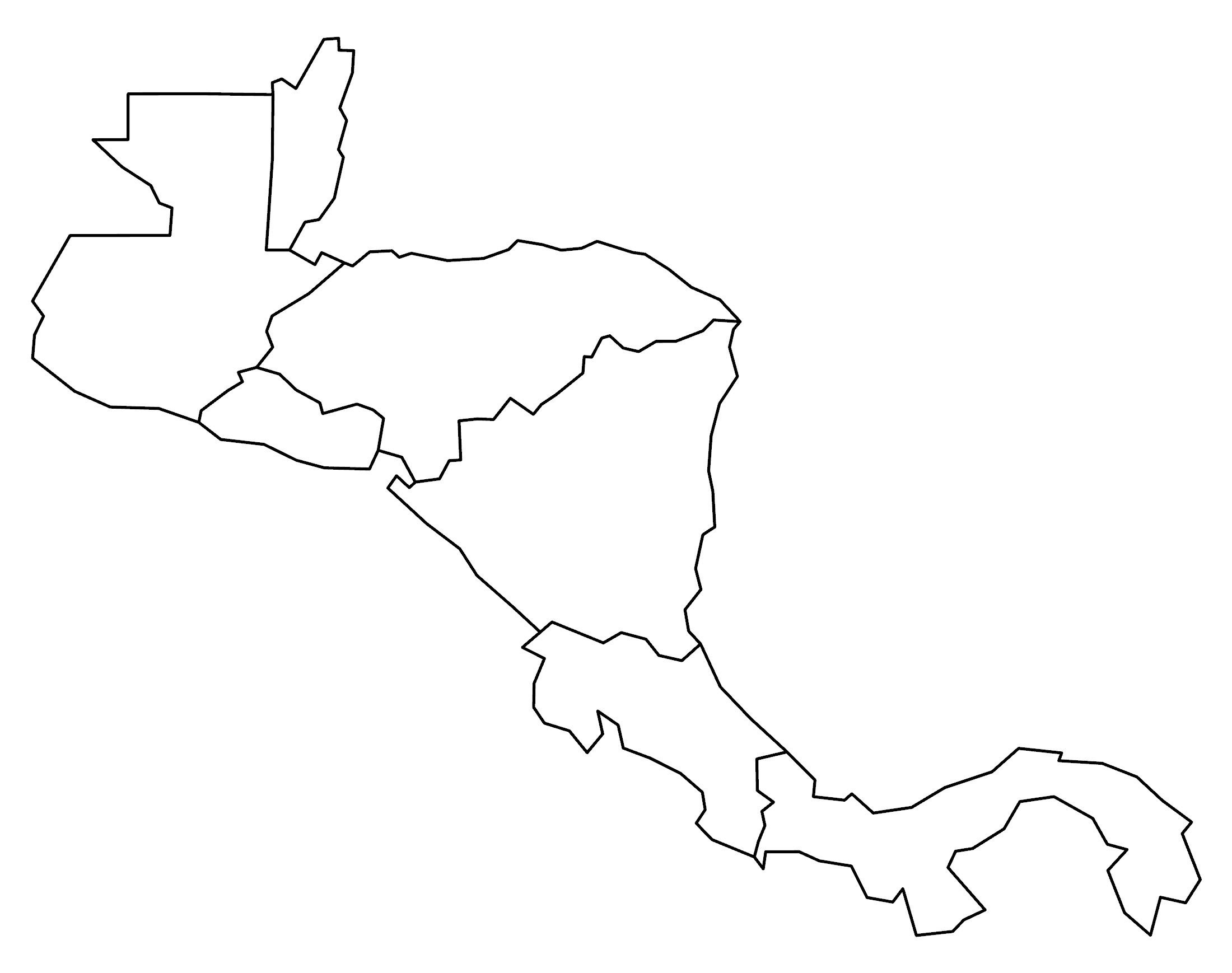 Blank Map Of Central America - Gis Geography inside Map Of Central America Printable