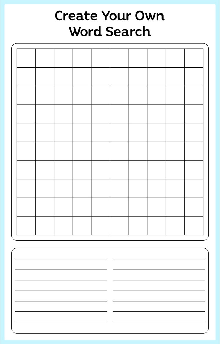Blank Word Search Puzzles - 16 Free Pdf Printables | Printablee with Create Free Printable Word Search