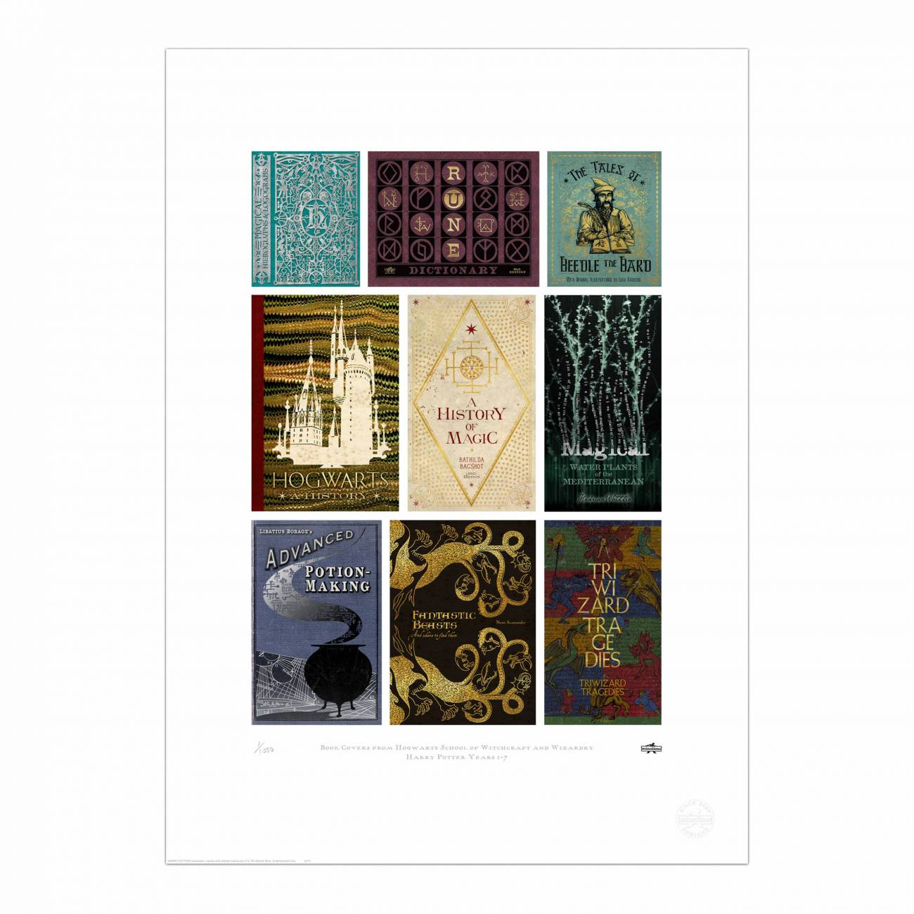 Book Covers From Hogwarts School Of Witchcraft And Wizardry - Minalima pertaining to Harry Potter Book Cover Printable