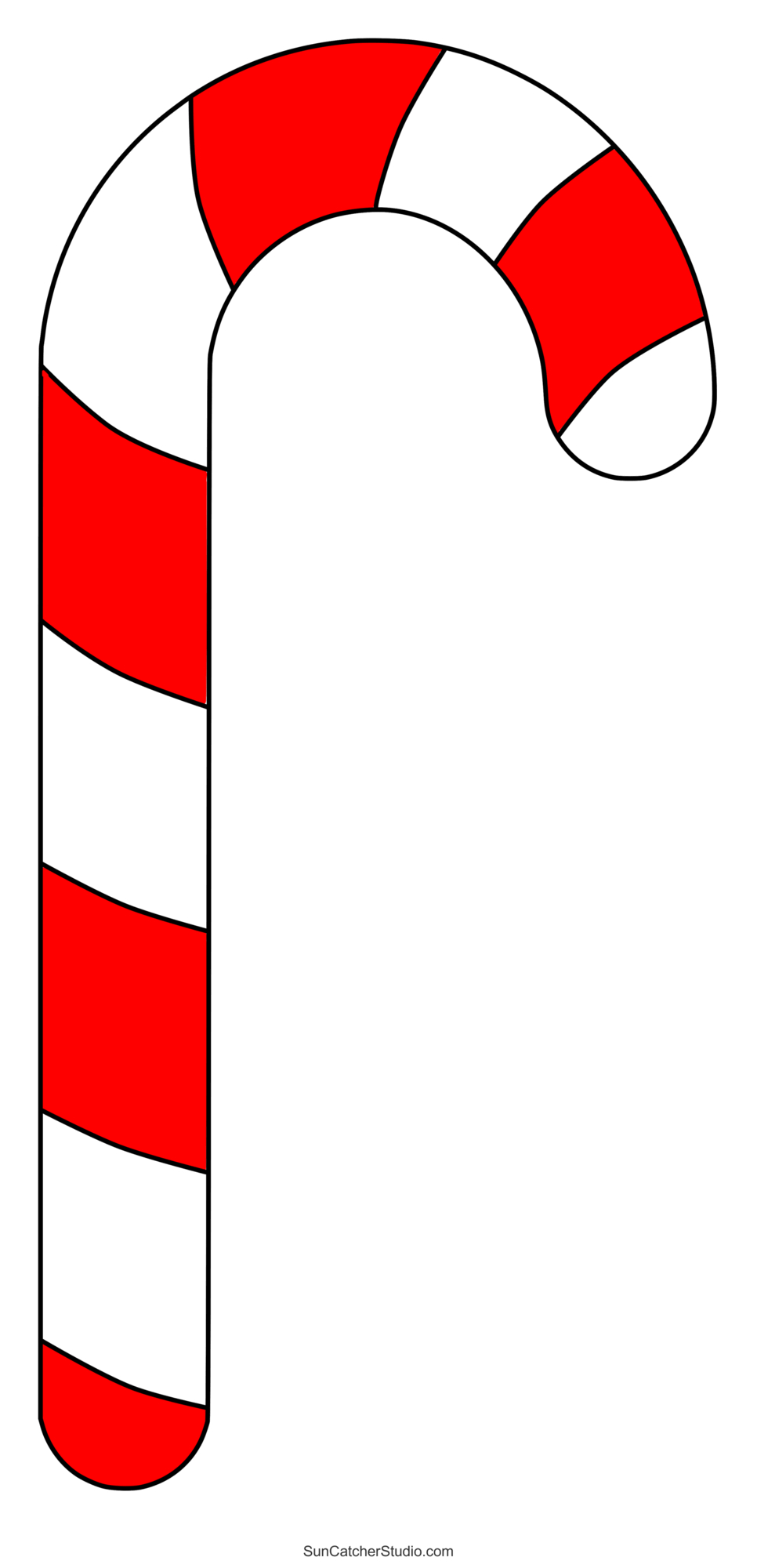 Candy Cane Templates (Free Printable Patterns & Stencils) – Free with Candy Cane Template Printable Free