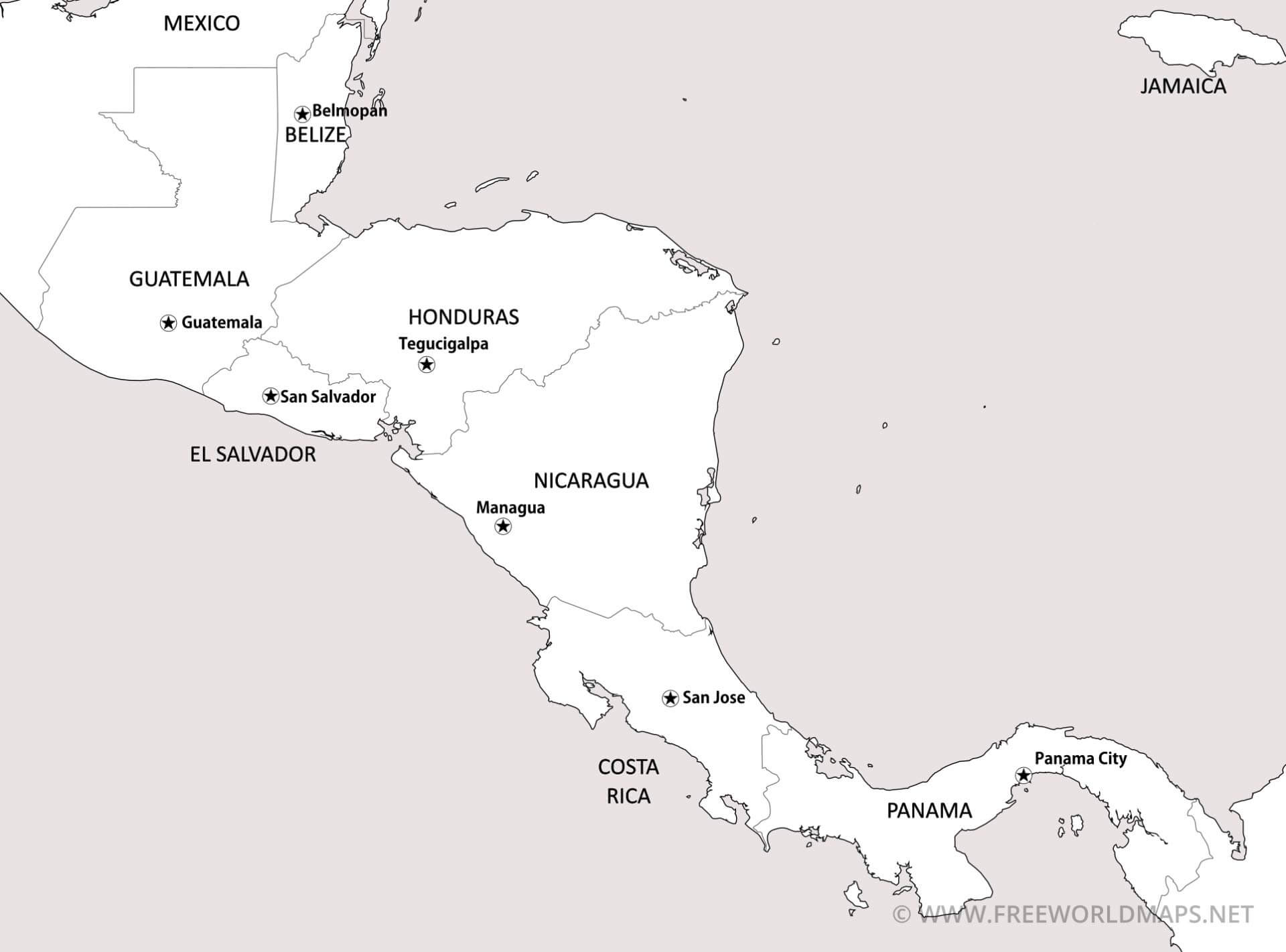 Central America Printable Pdf Maps – Freeworldmaps intended for Map of Central America Printable