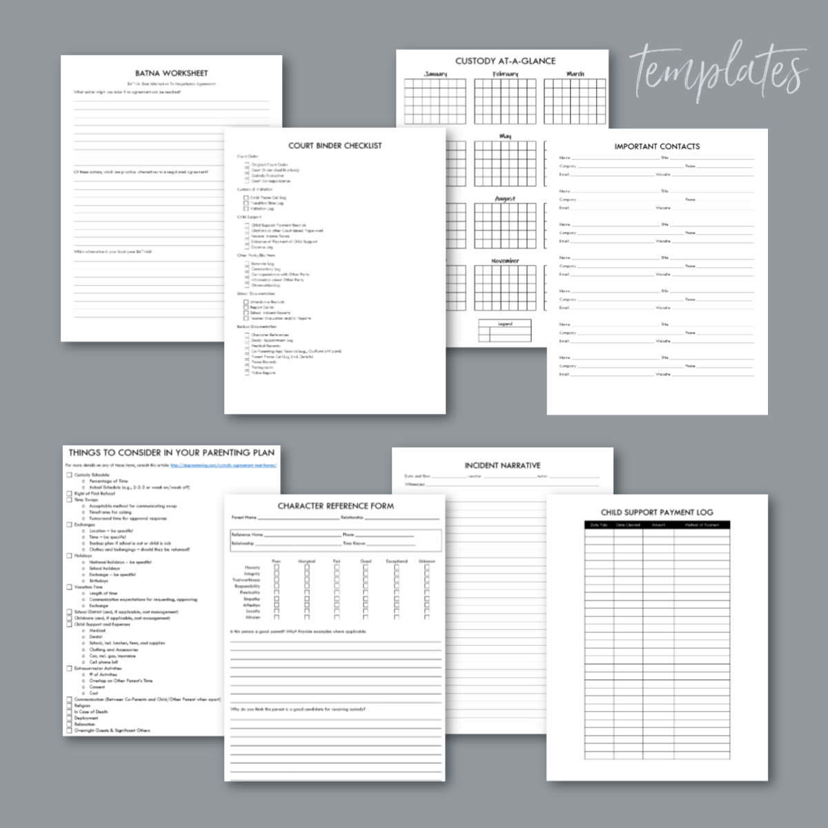 Child Custody Court Binder – Stepmomming: Resources And in Free Printable Custody Documentation Binder