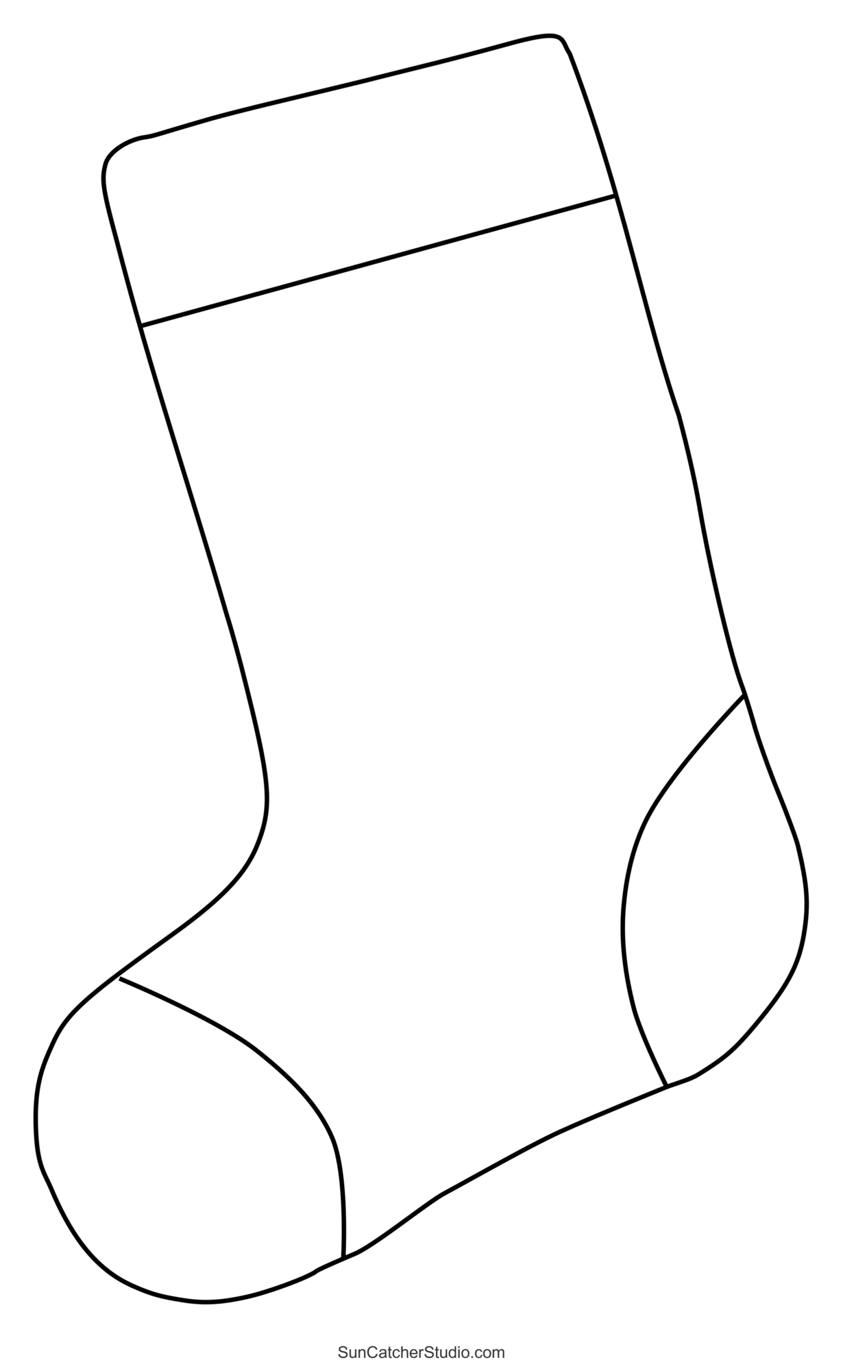 Christmas Stocking Patterns (Printable Stencils &amp;amp; Templates intended for Pattern For A Christmas Stocking Free Printable
