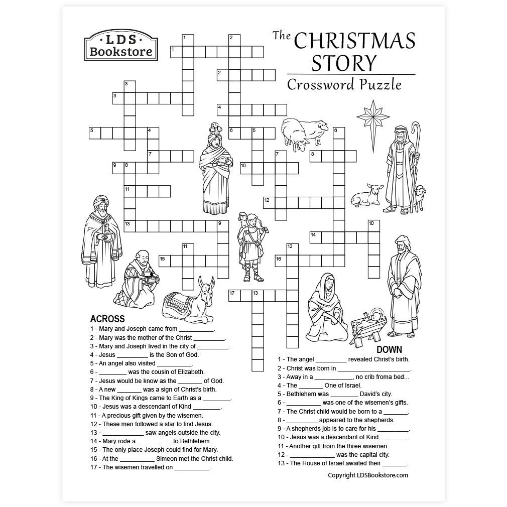Christmas Story Crossword Puzzle - Printable with Free Christmas Printable Crossword Puzzles