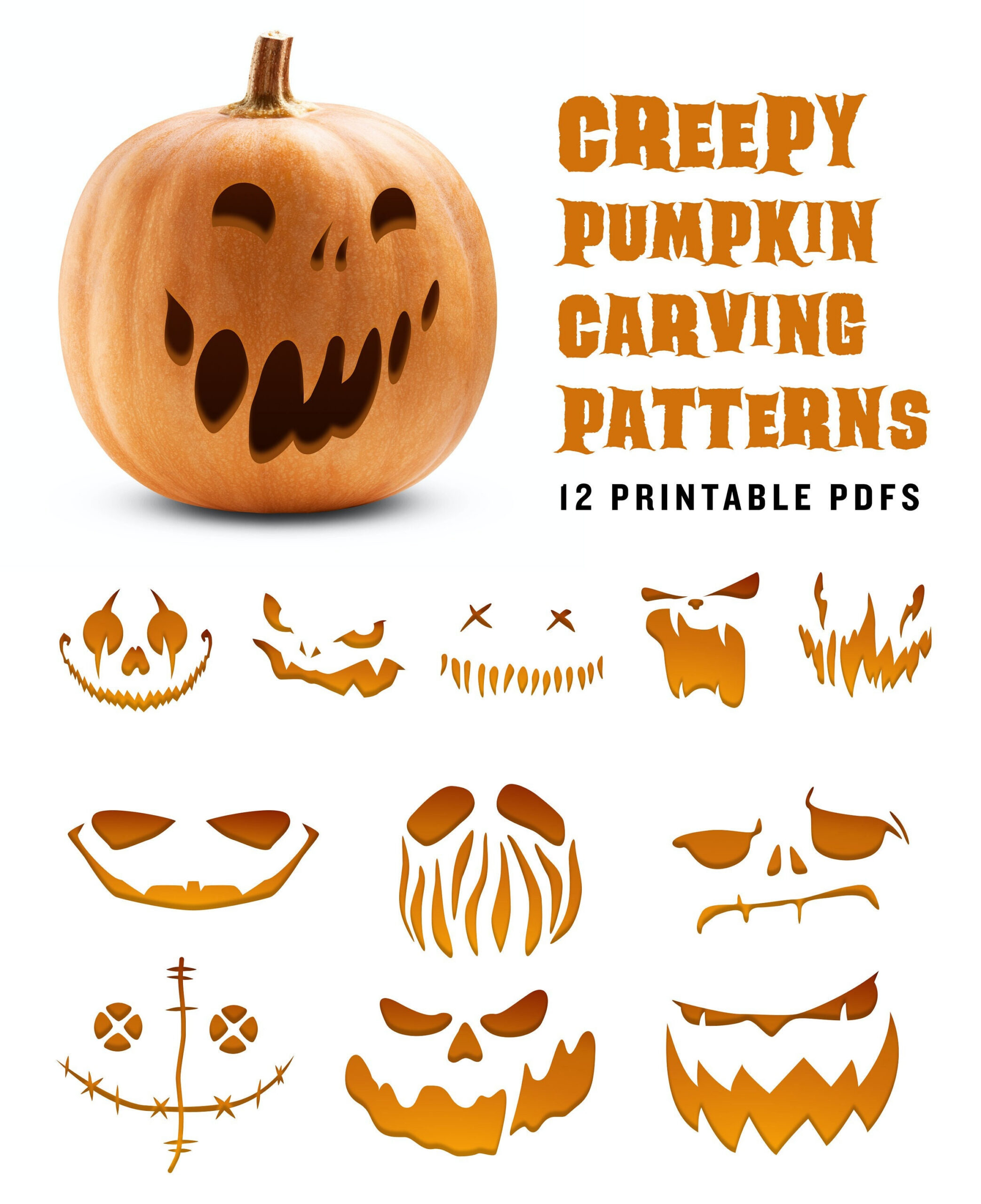 Creepy Pumpkin Carving Patterns | Scary Jack-O-Lantern Printable throughout Jack O Lantern Stencils Printable