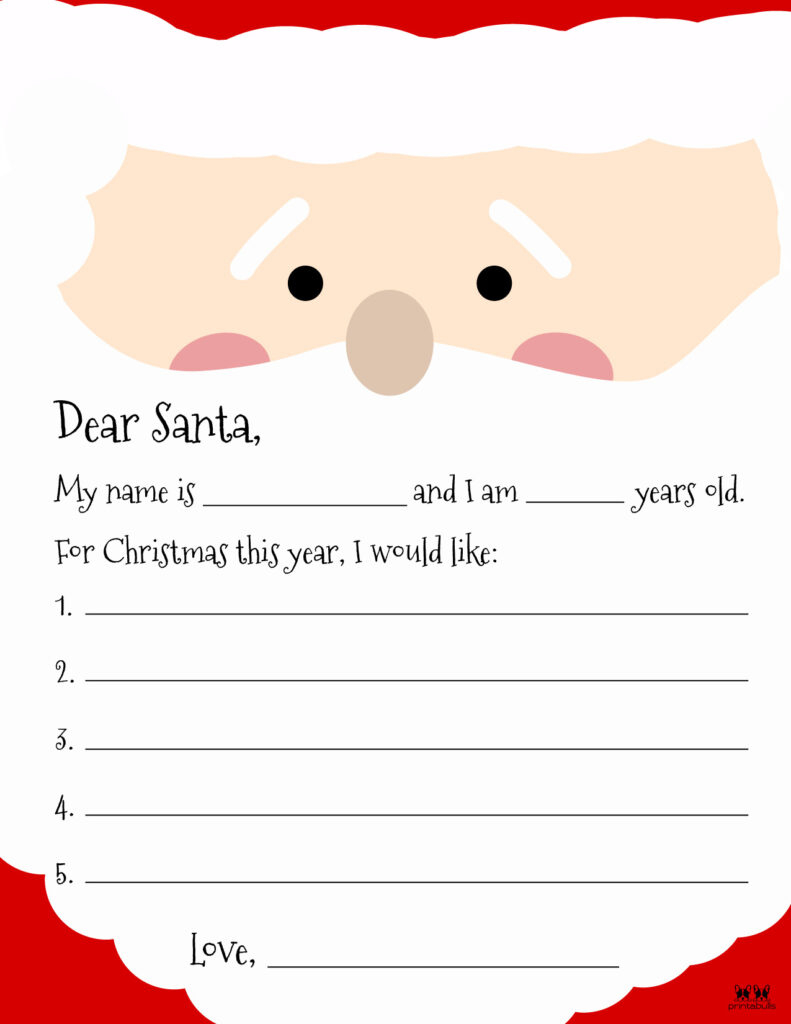 Dear Santa Letter Printables - Free | Printabulls pertaining to Dear Santa Template Free Printable