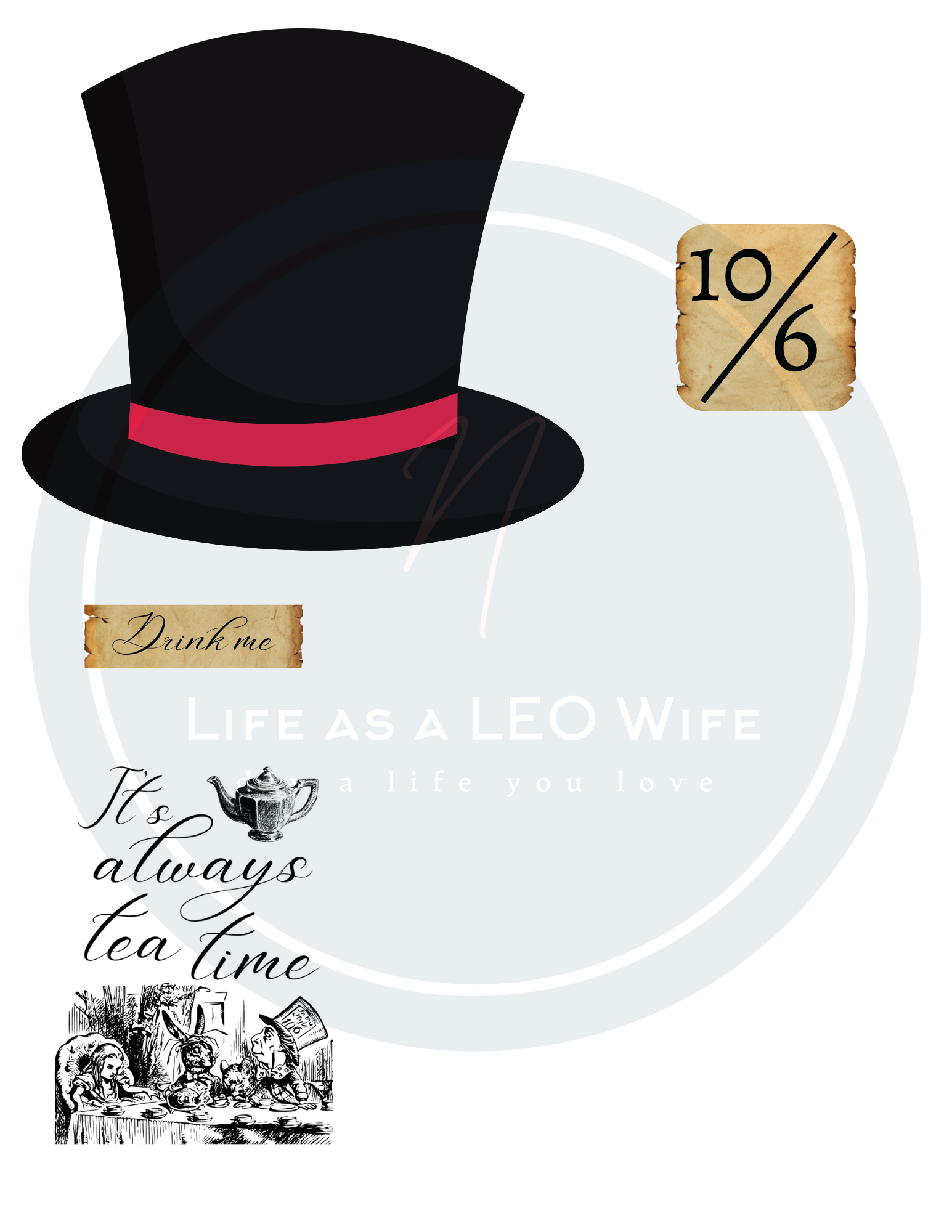 Diy Mad Hatter Hat For Alice In Wonderland Decorations - Life As A with regard to Mad Hatter 10 6 Printable