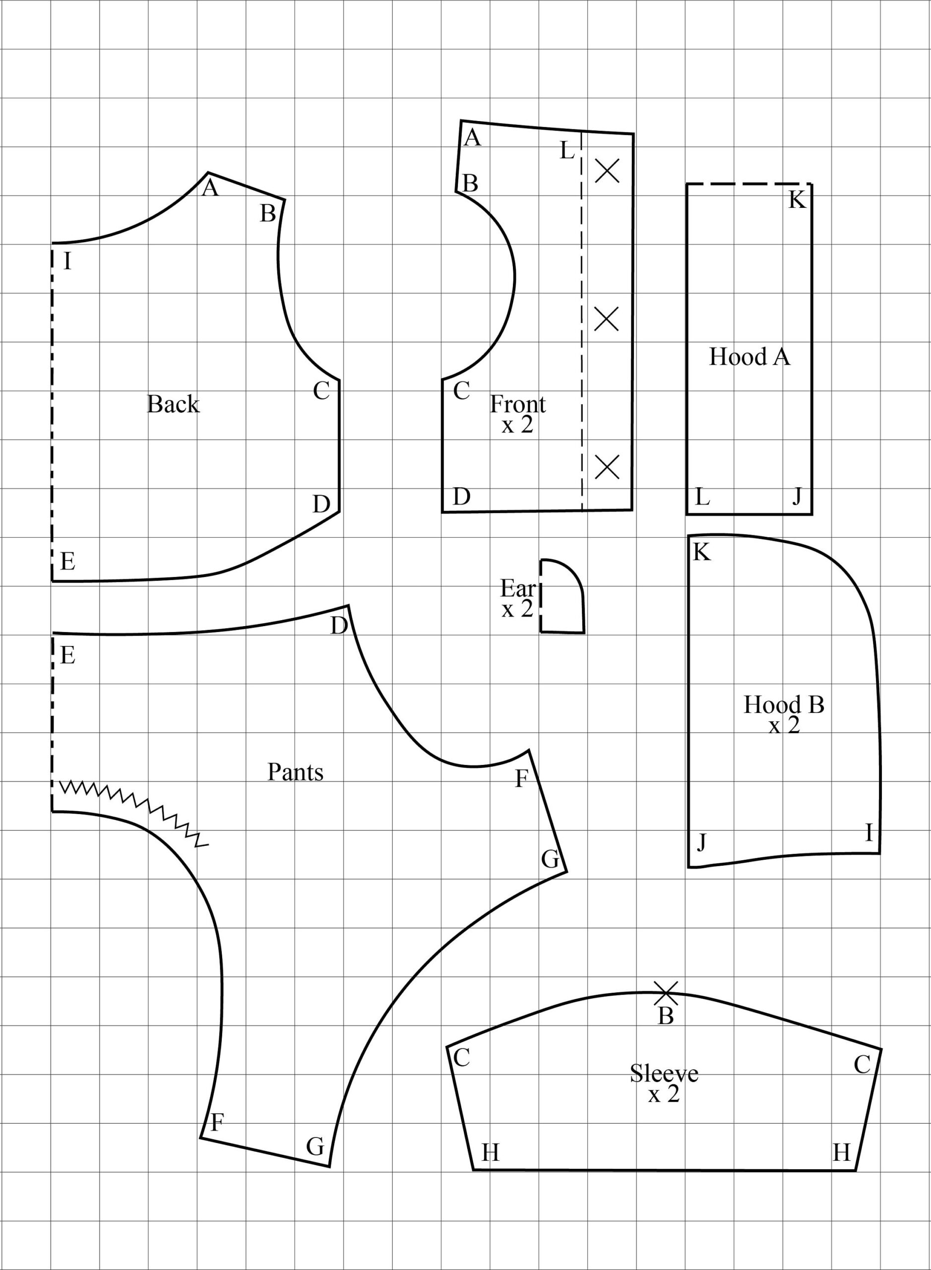 Dog Clothes Sewing Patterns: Shirt, Dress, Coat, Jacket (Diagrams within Printable Diy Dog Clothes Patterns