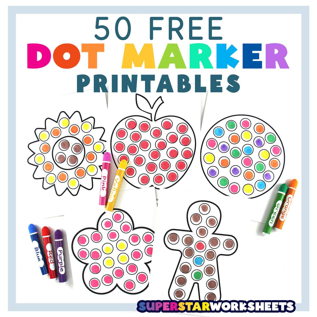 Dot Marker Printables - Superstar Worksheets within Dot Marker Printables Free