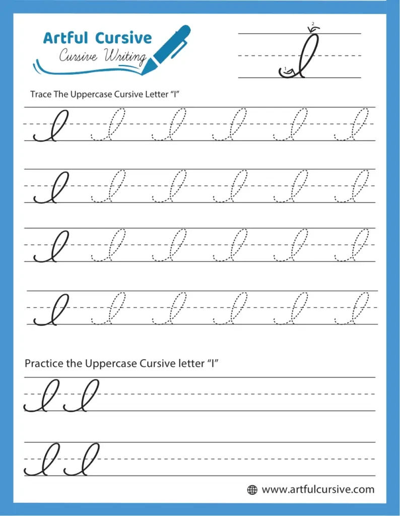 Download Free Printable Cursive Writing Worksheets - Artful Cursive regarding Alphabet Printable Cursive Writing Practice Sheets