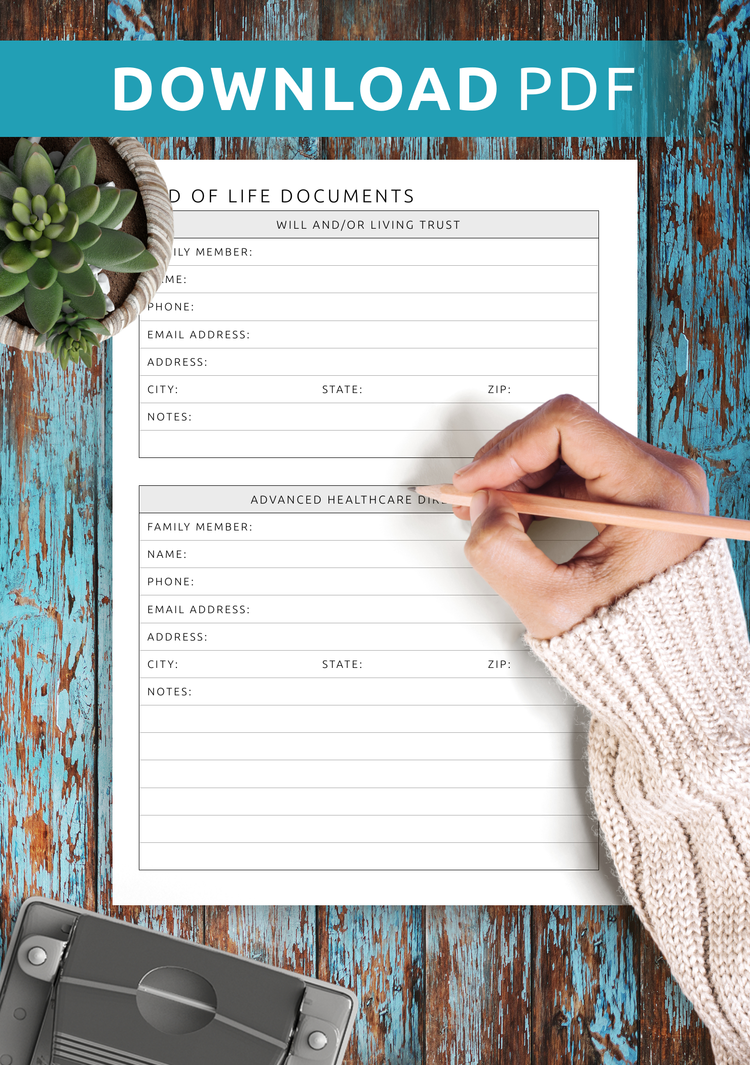 Download Printable End Of Life Documents Pdf for Free Printable End Of Life Planner Template Word