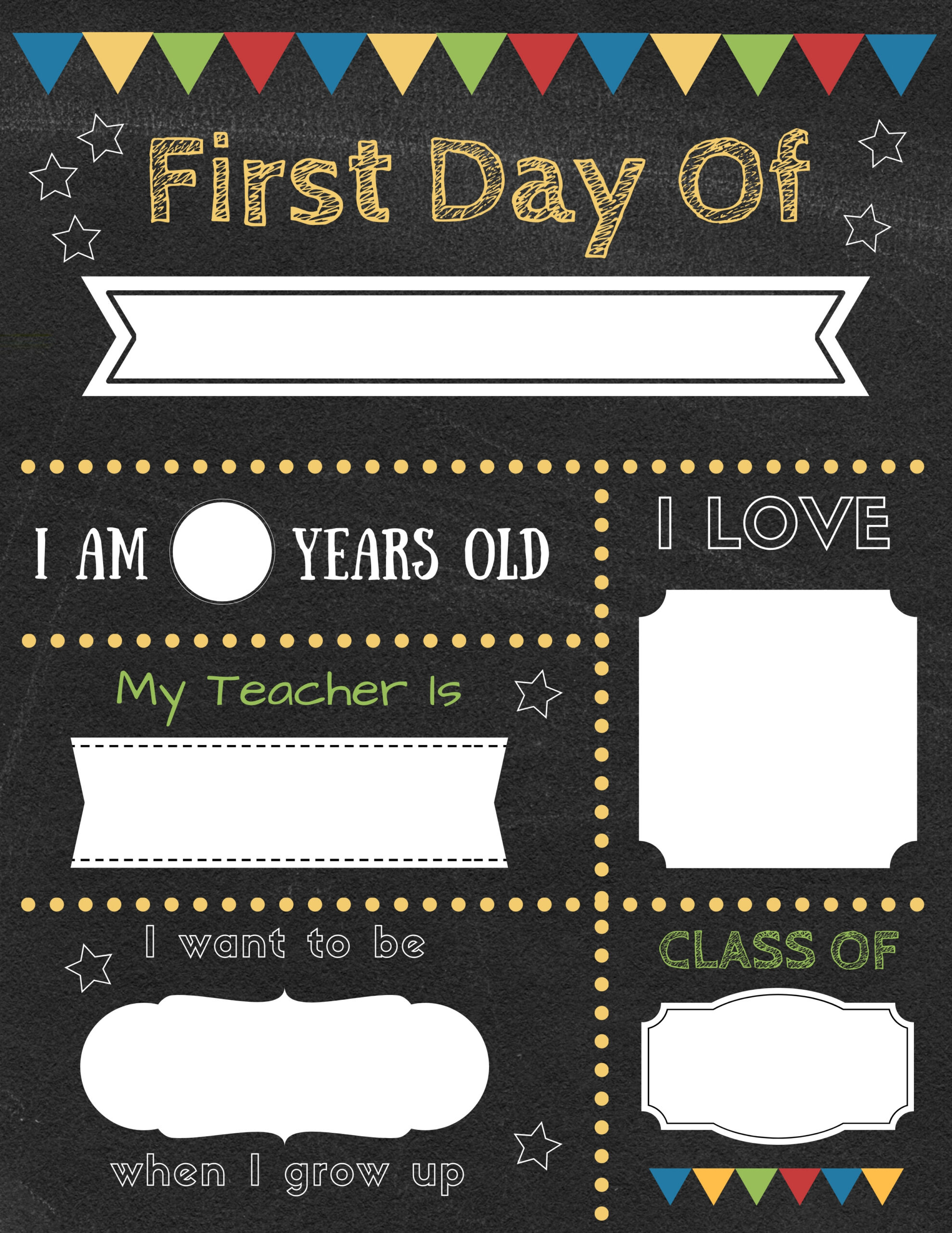 Editable First Day Of School Signs To Edit And Download For Free! inside First Day Of Kindergarten Sign Printable