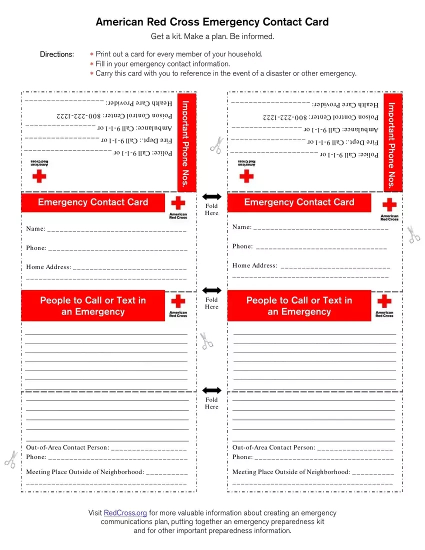 Emergency Card ≡ Fill Out Printable Pdf Forms Online with Pdf Printable Emergency Card Template