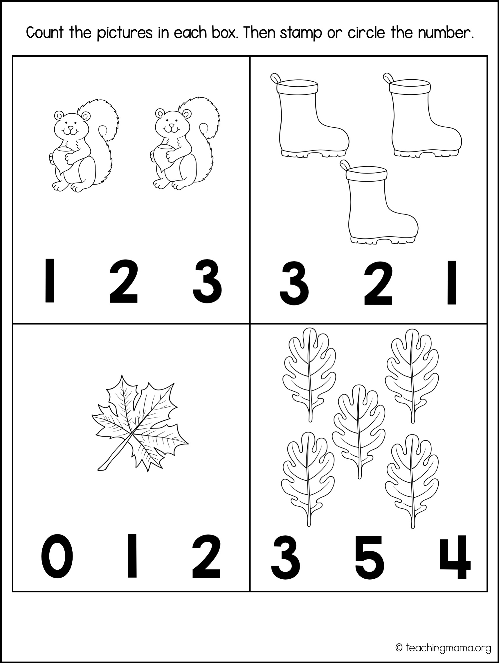Fall Math Packet For Preschoolers intended for Printable Math Activities For Preschoolers