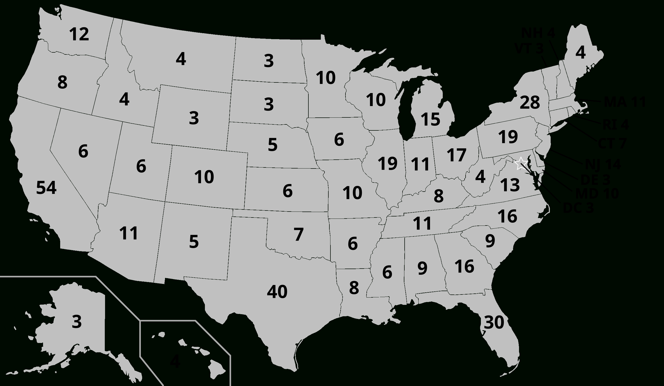 File:electoral College 2028.Svg - Wikimedia Commons for Electoral College Map Blank Printable