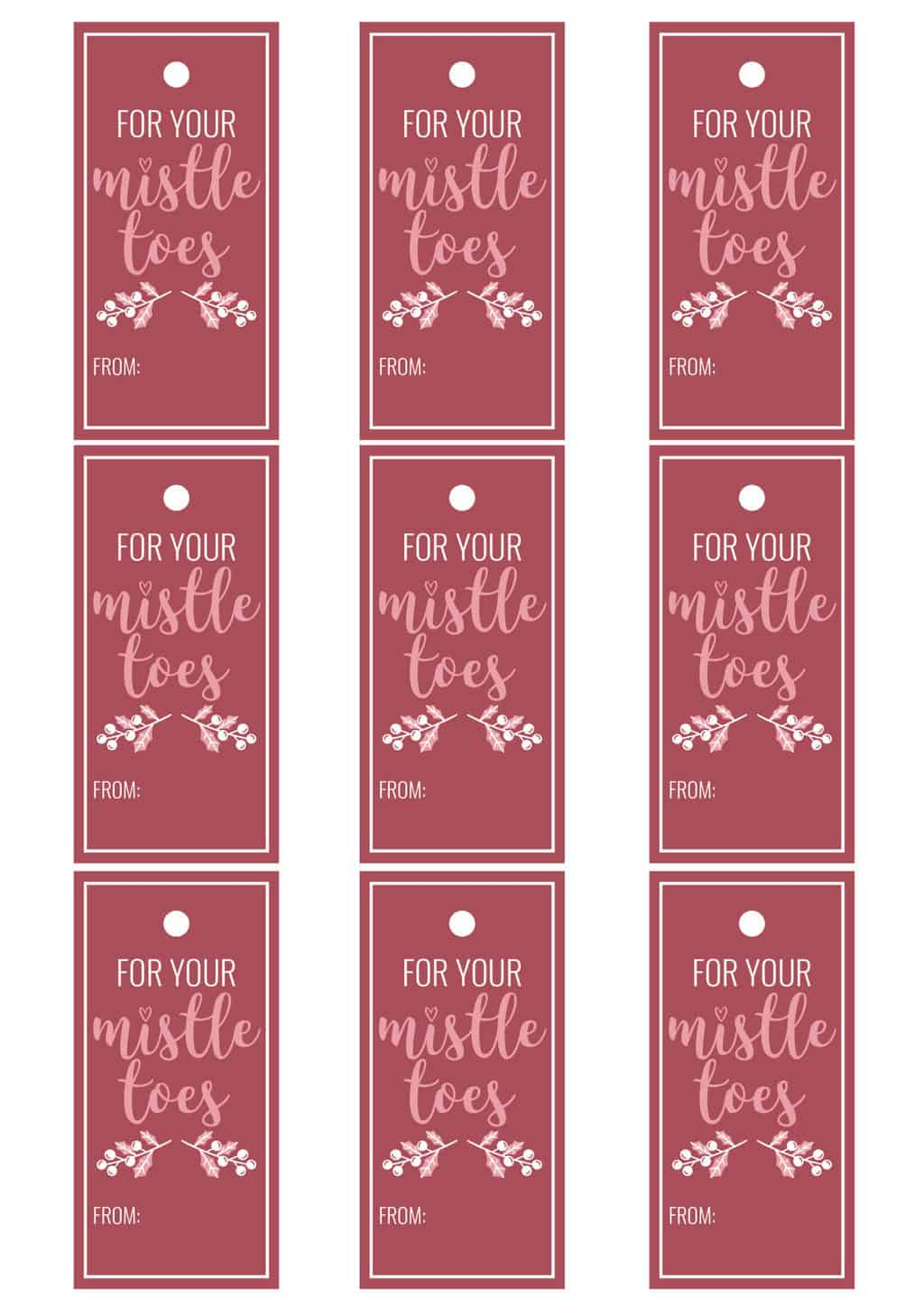 For Your Mistletoes Gift - Pretty Providence with For Your Mistletoes Free Printable Tag