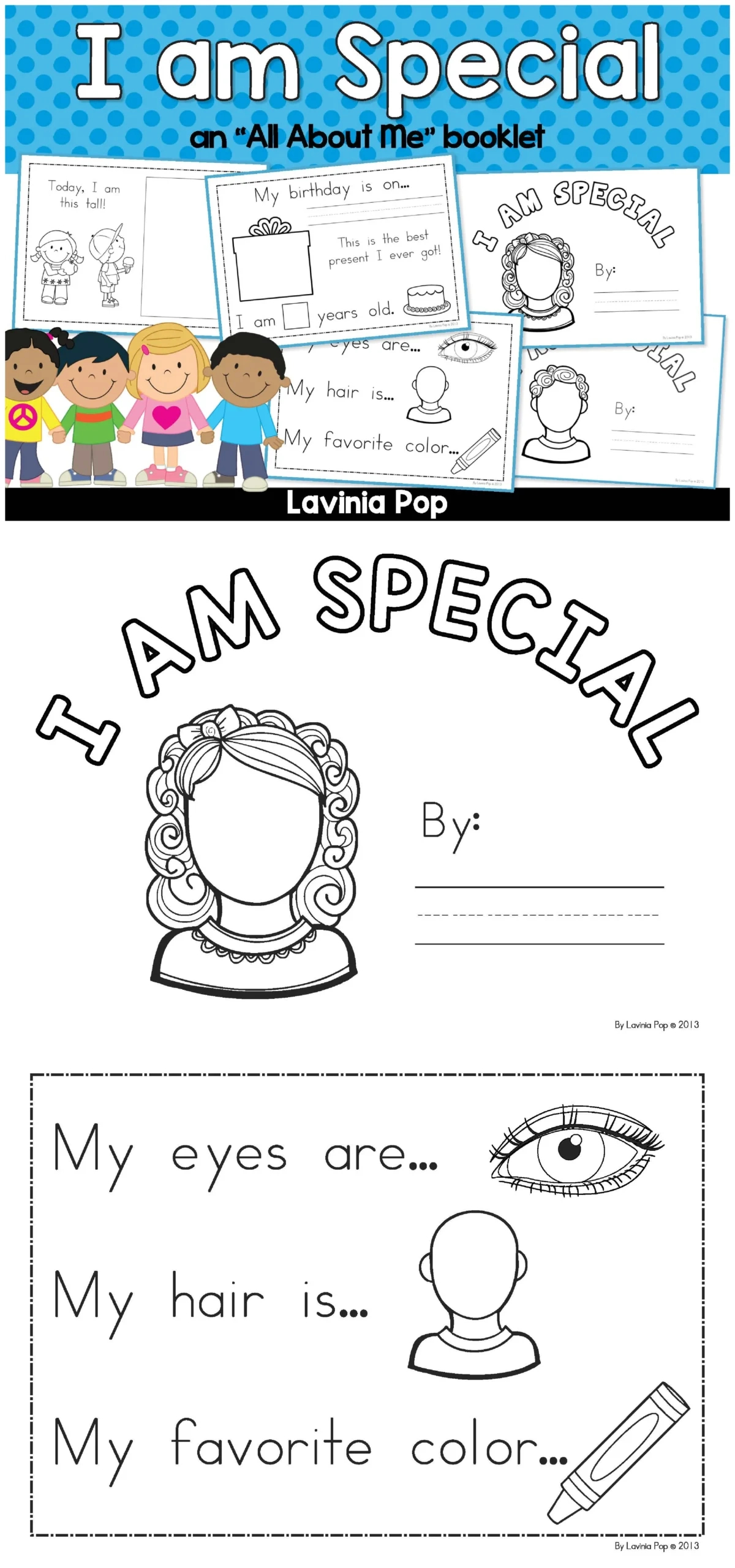 Free All About Me Booklet For Preschool And Kindergarten - In My World with All About Me Printable Free