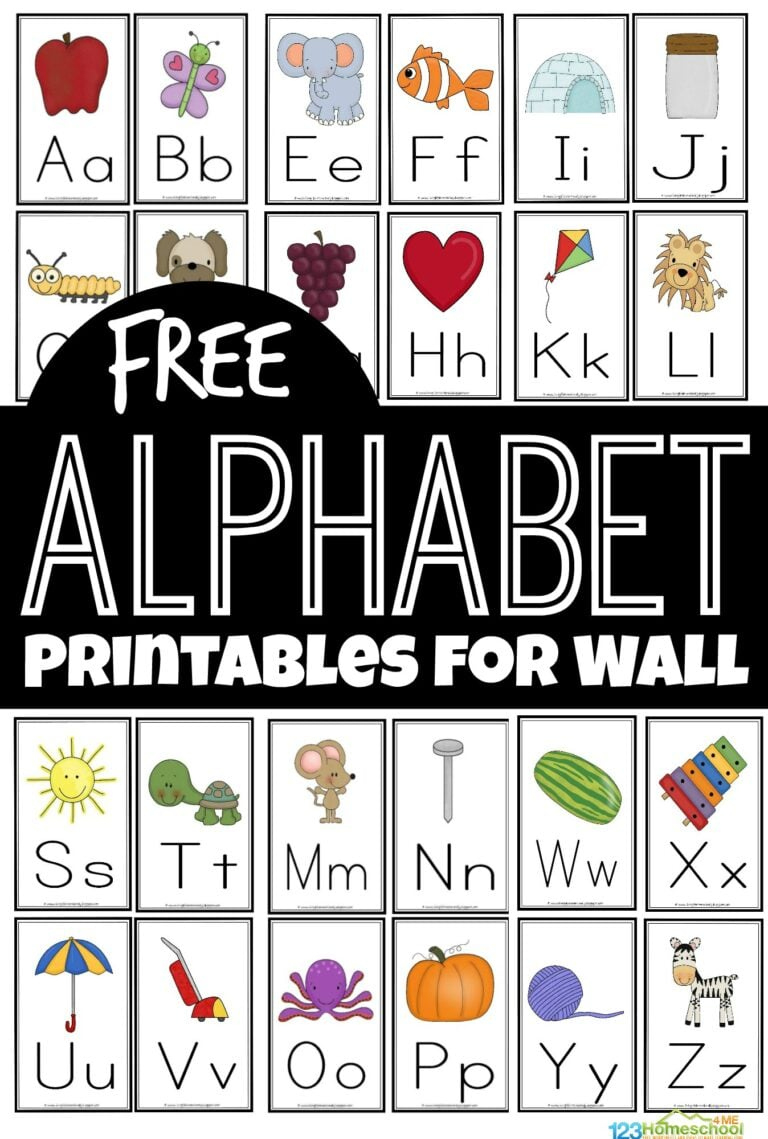 Free Alphabet Flashcards And Printables For Wall intended for Alphabet Letters And Pictures Printable
