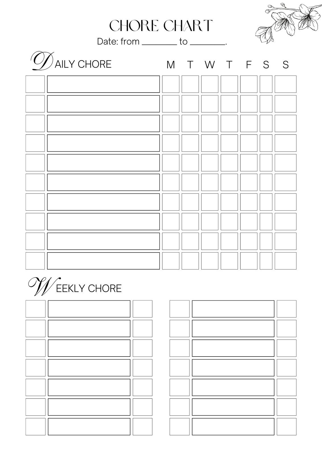 Free And Customizable Chore Templates pertaining to Customizable Free Printable Chore Charts