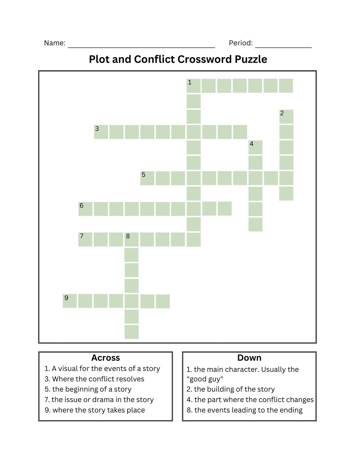 Free And Customizable Crossword Puzzle Templates - Worksheets Library within Crossword Puzzle Generator Free Printable