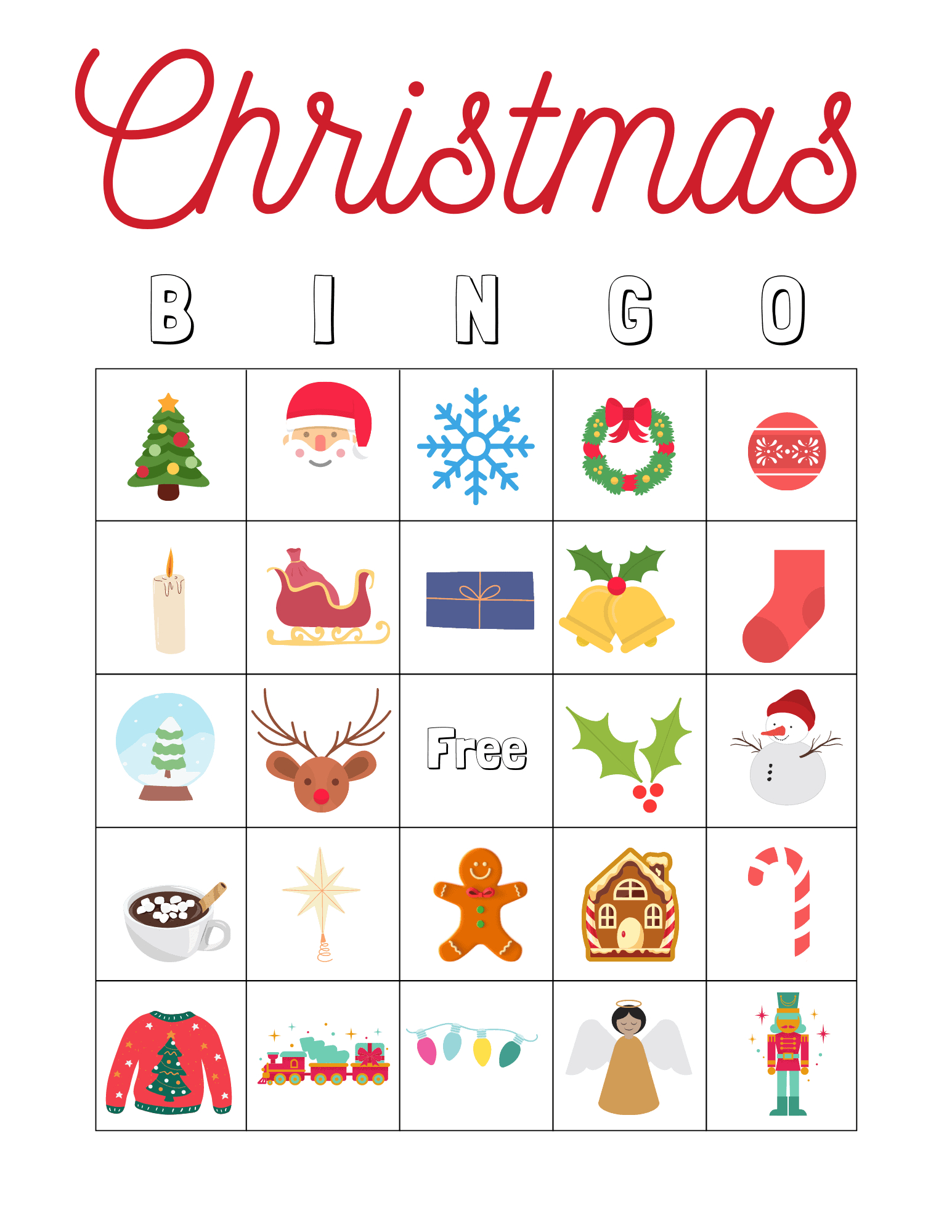 Free Christmas Bingo For Kids - Arinsolangeathome pertaining to Free Printable Bingo Cards For Christmas